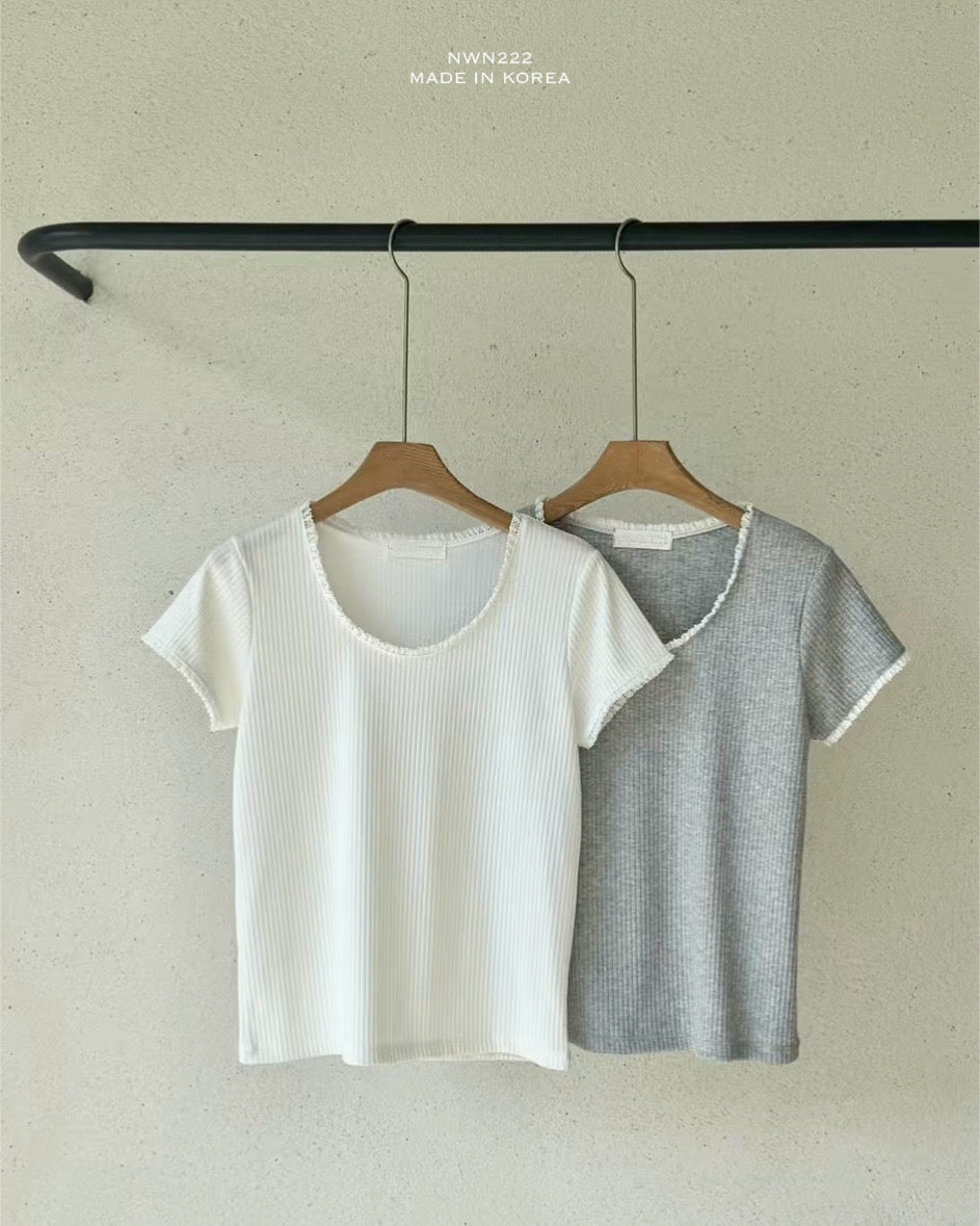 【預訂】花邊紋Tee