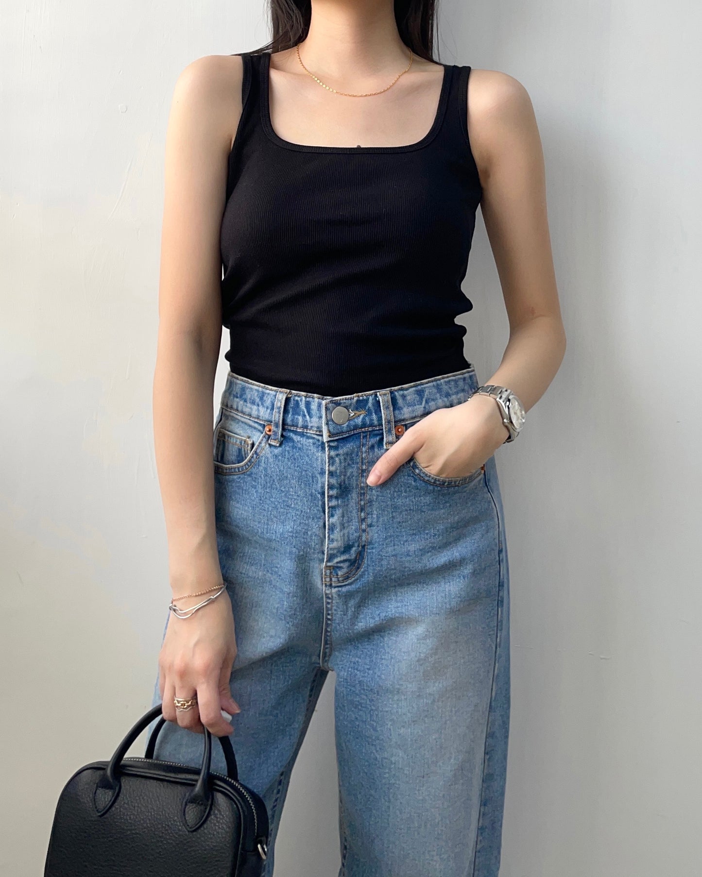 露背方領bra top