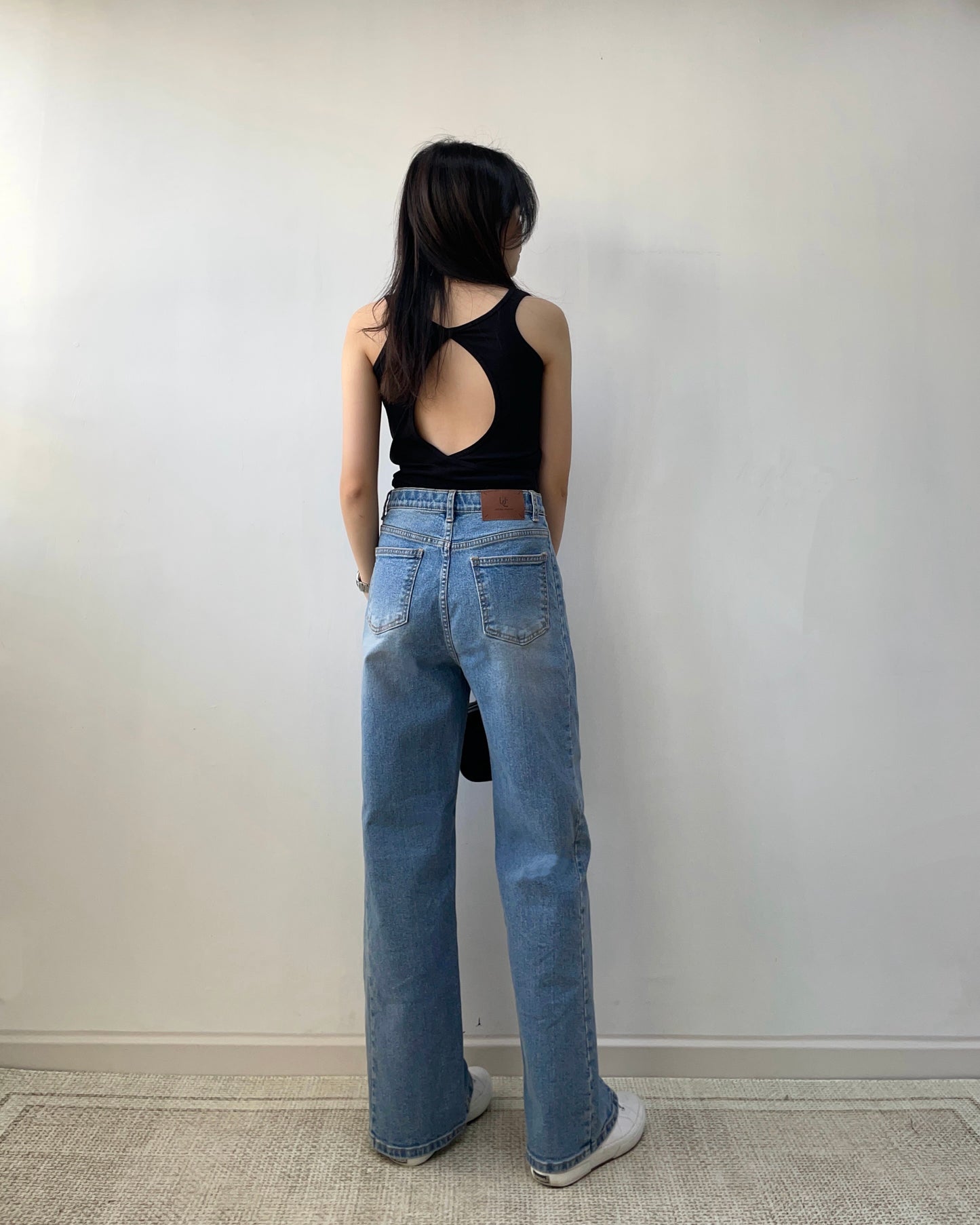 露背方領bra top