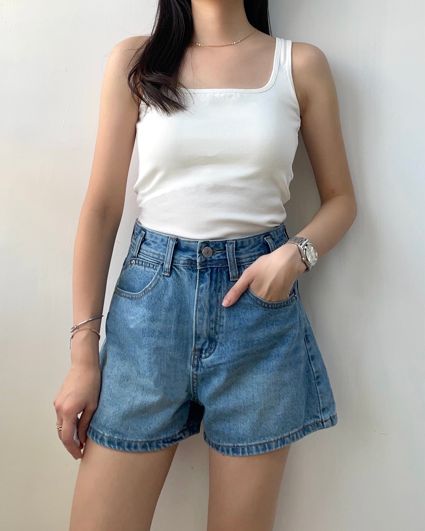 露背方領bra top