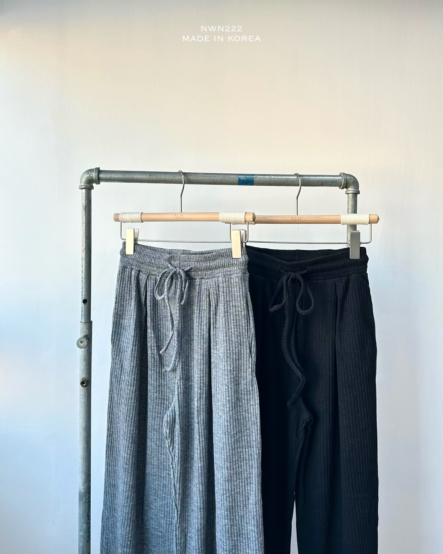 《現貨》暗直間棉寬褲