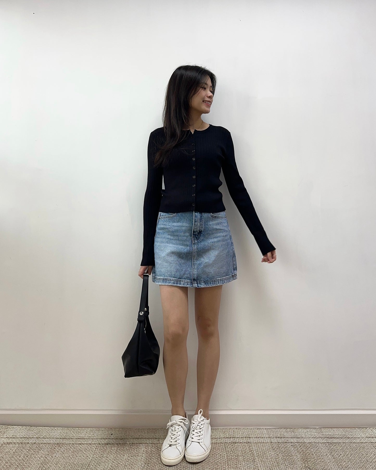 腰帶扣牛仔短裙