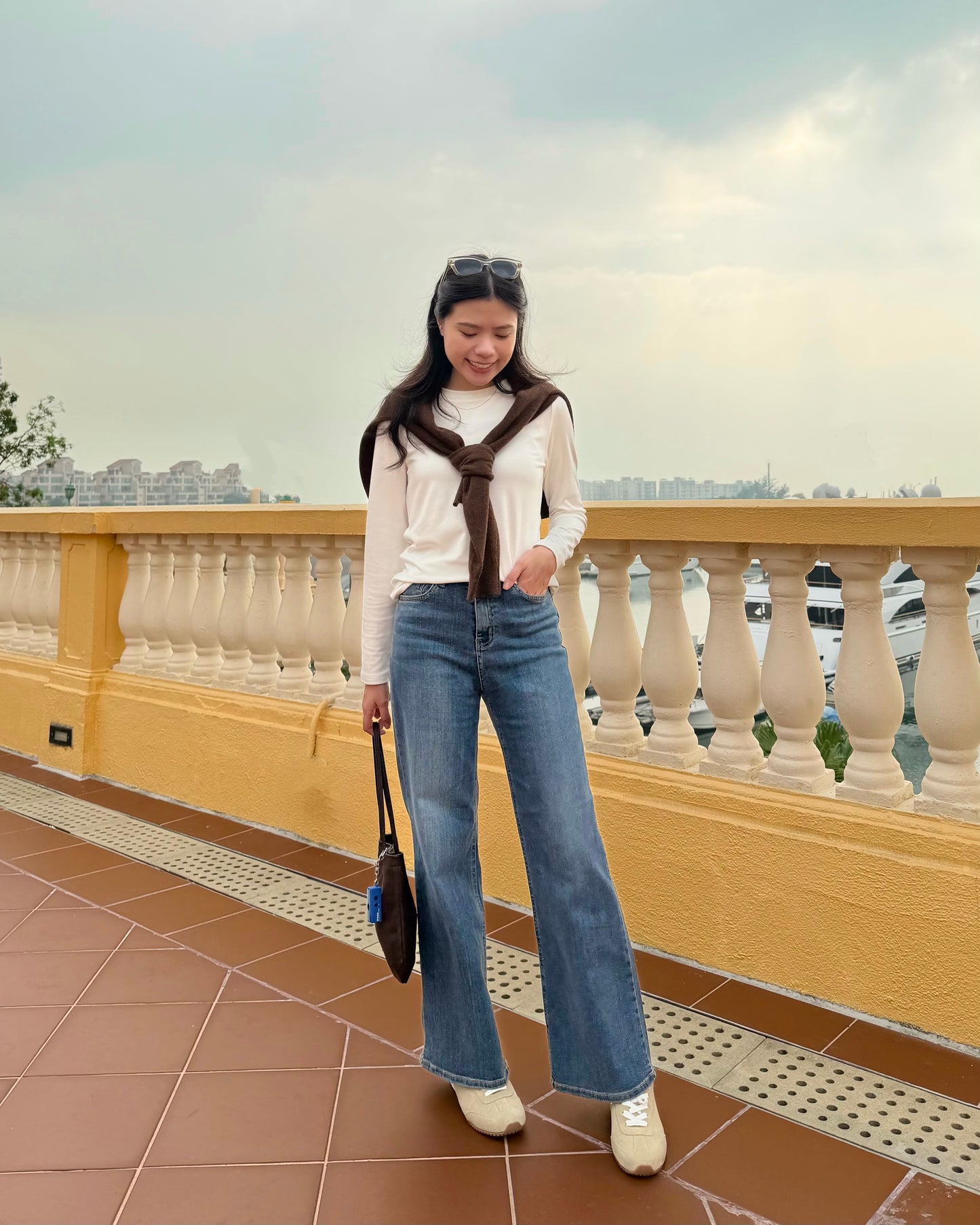 軟牛仔布微喇叭直筒