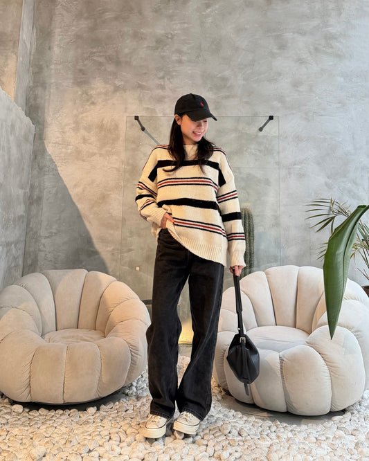 《現貨》洗水黑藍薄絨直筒牛