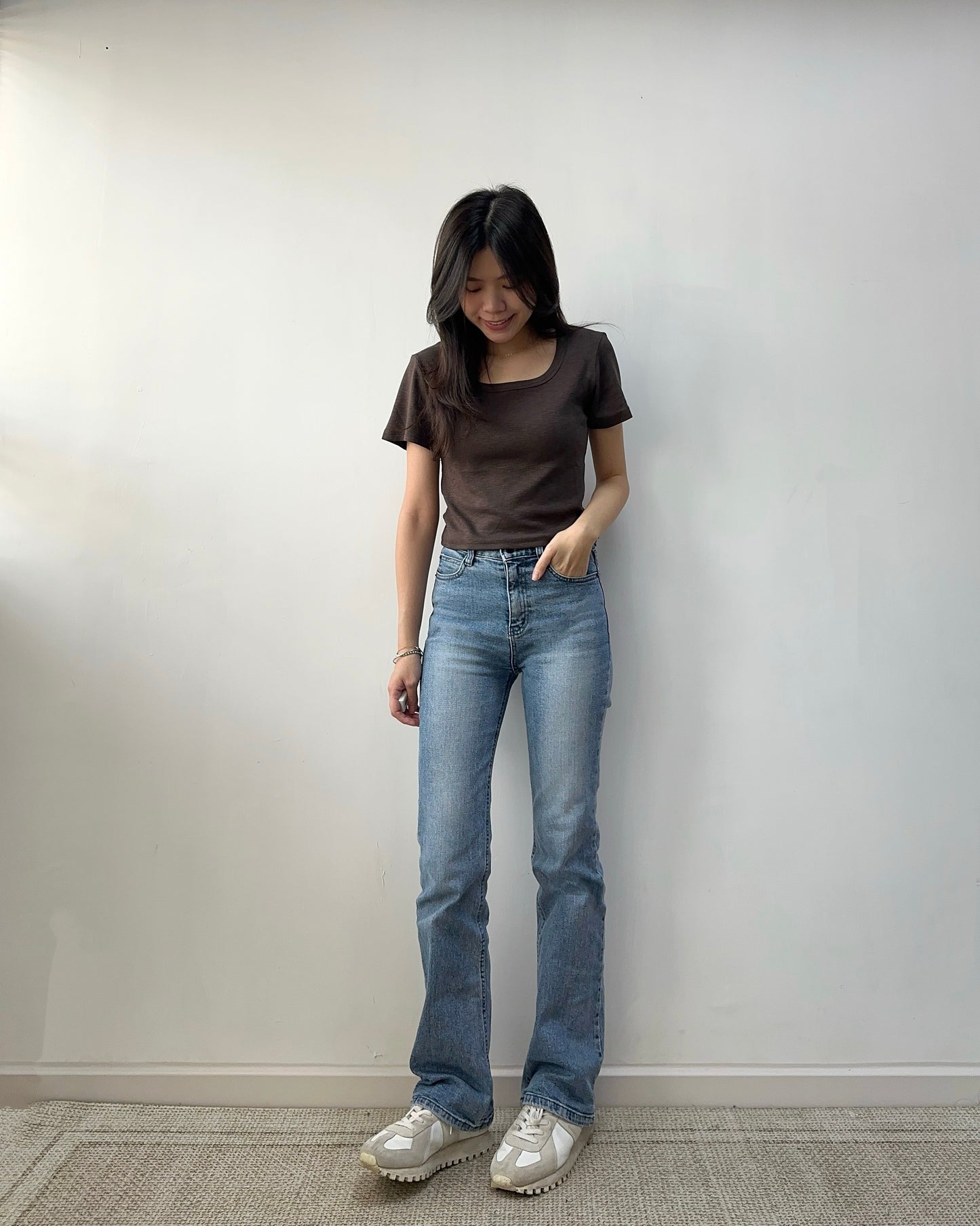 經典牛仔藍喇叭褲