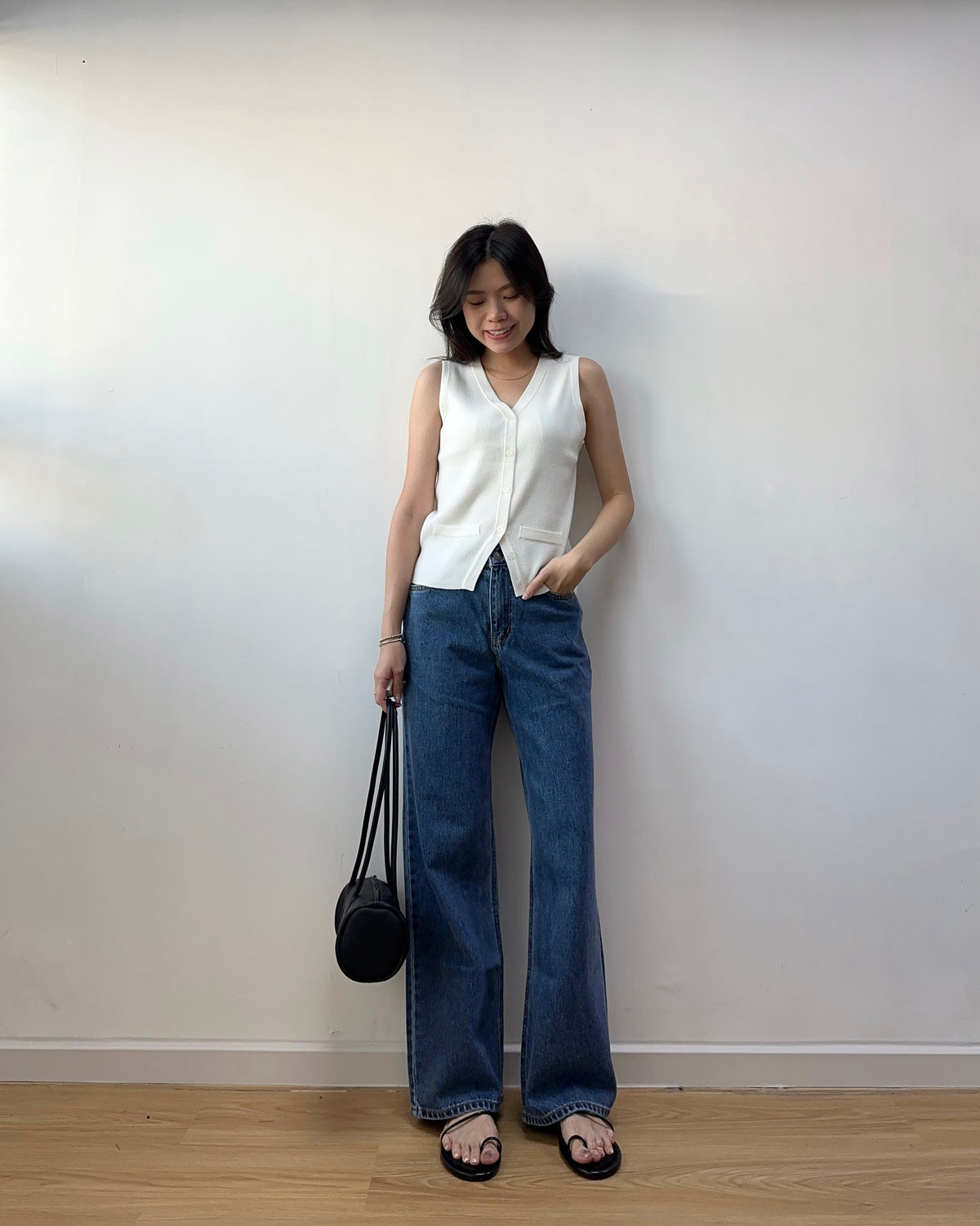深彩藍直筒長牛