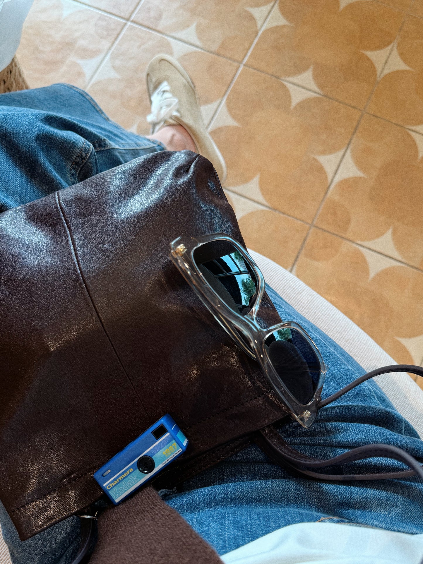 【預訂】方包真羊皮袋