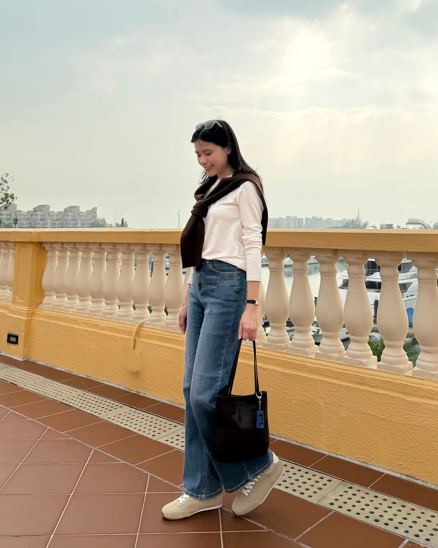 軟牛仔布微喇叭直筒