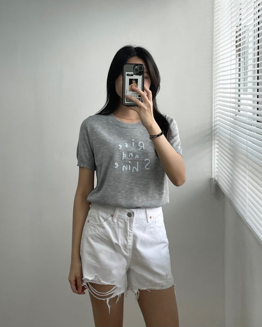 刺繡字母線Top