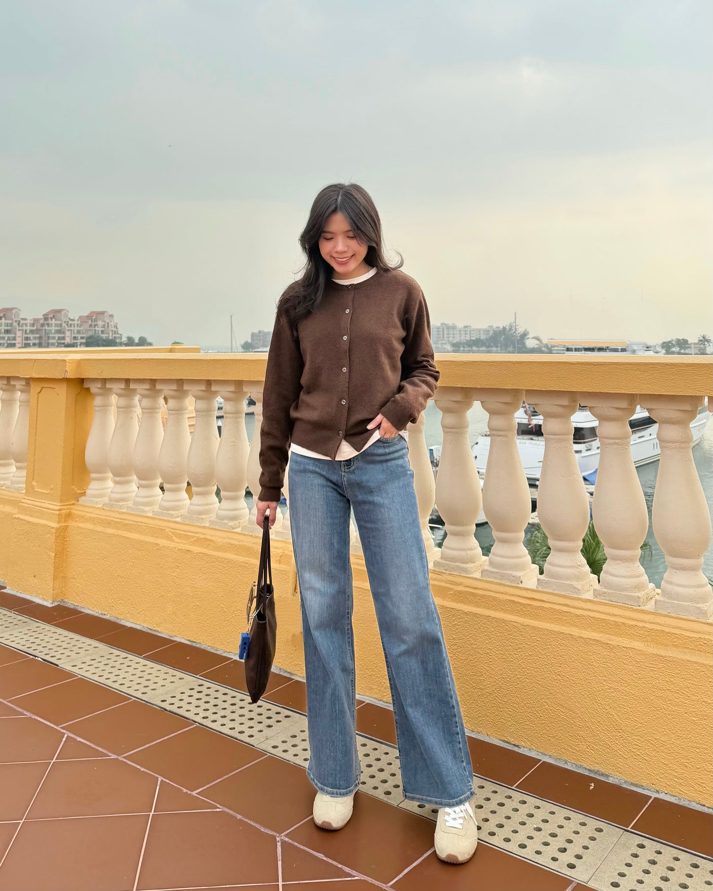 軟牛仔布微喇叭直筒