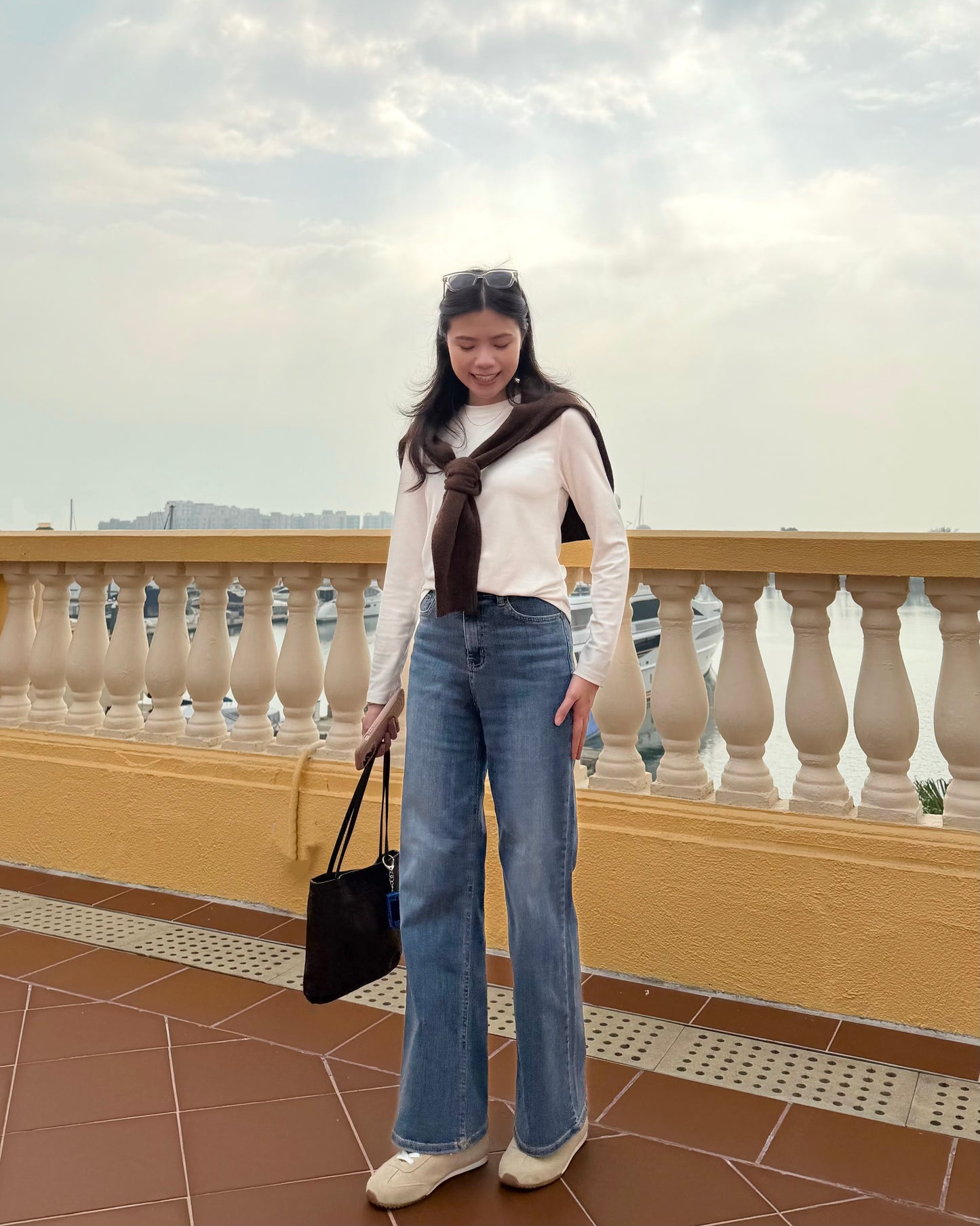 軟牛仔布微喇叭直筒