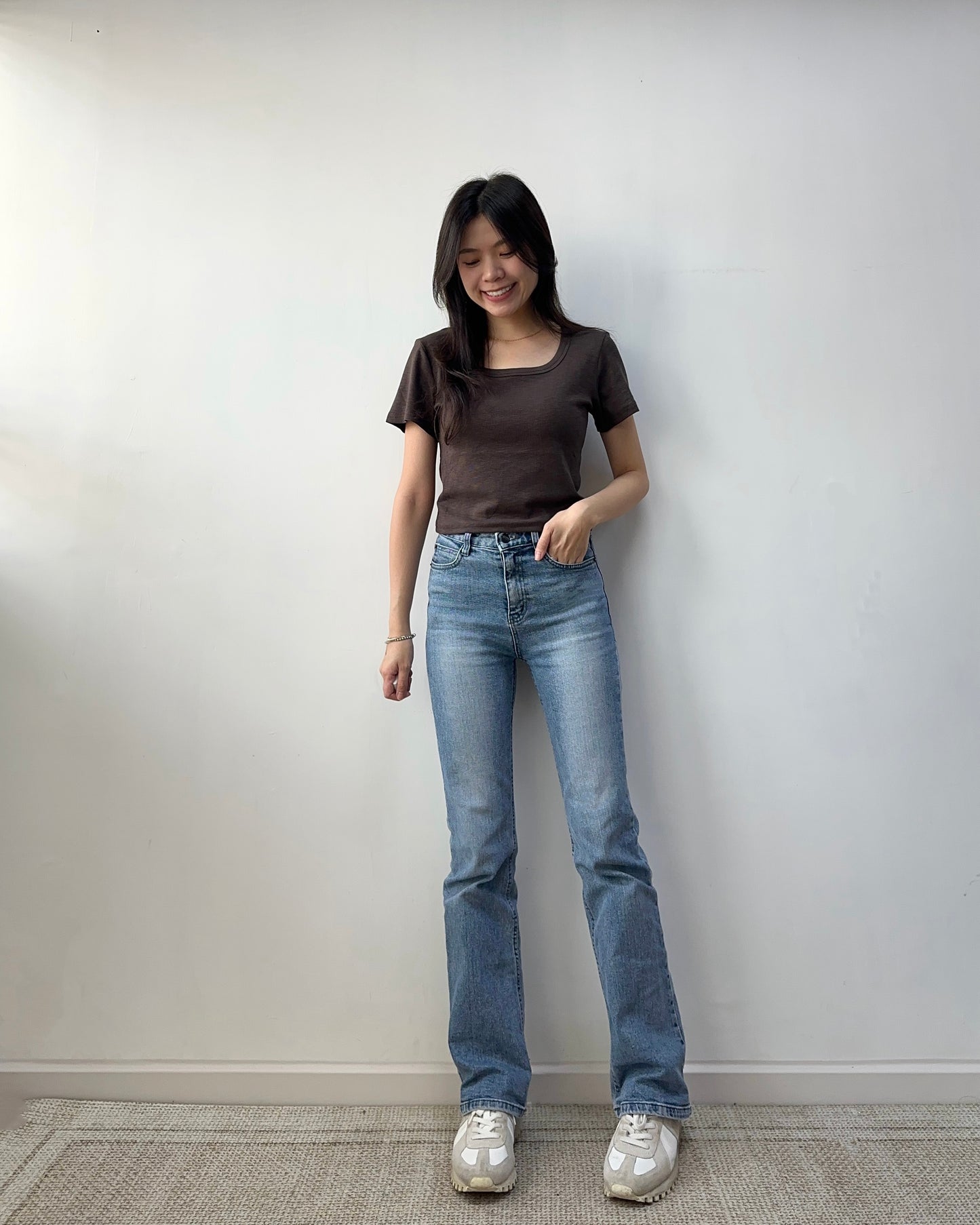 經典牛仔藍喇叭褲