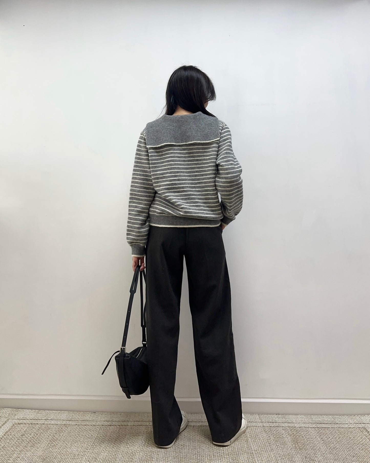 薄絨直筒西裝褲