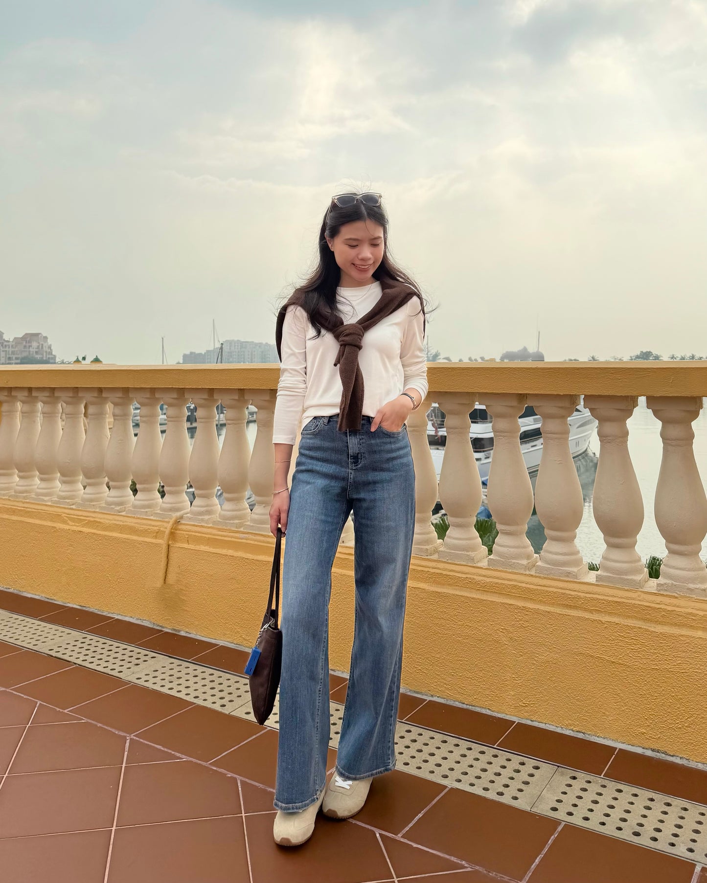 軟牛仔布微喇叭直筒