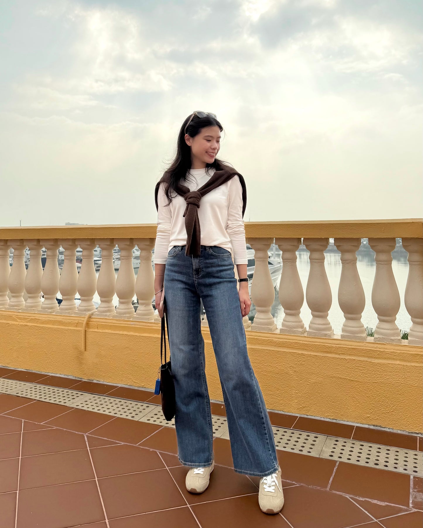 軟牛仔布微喇叭直筒