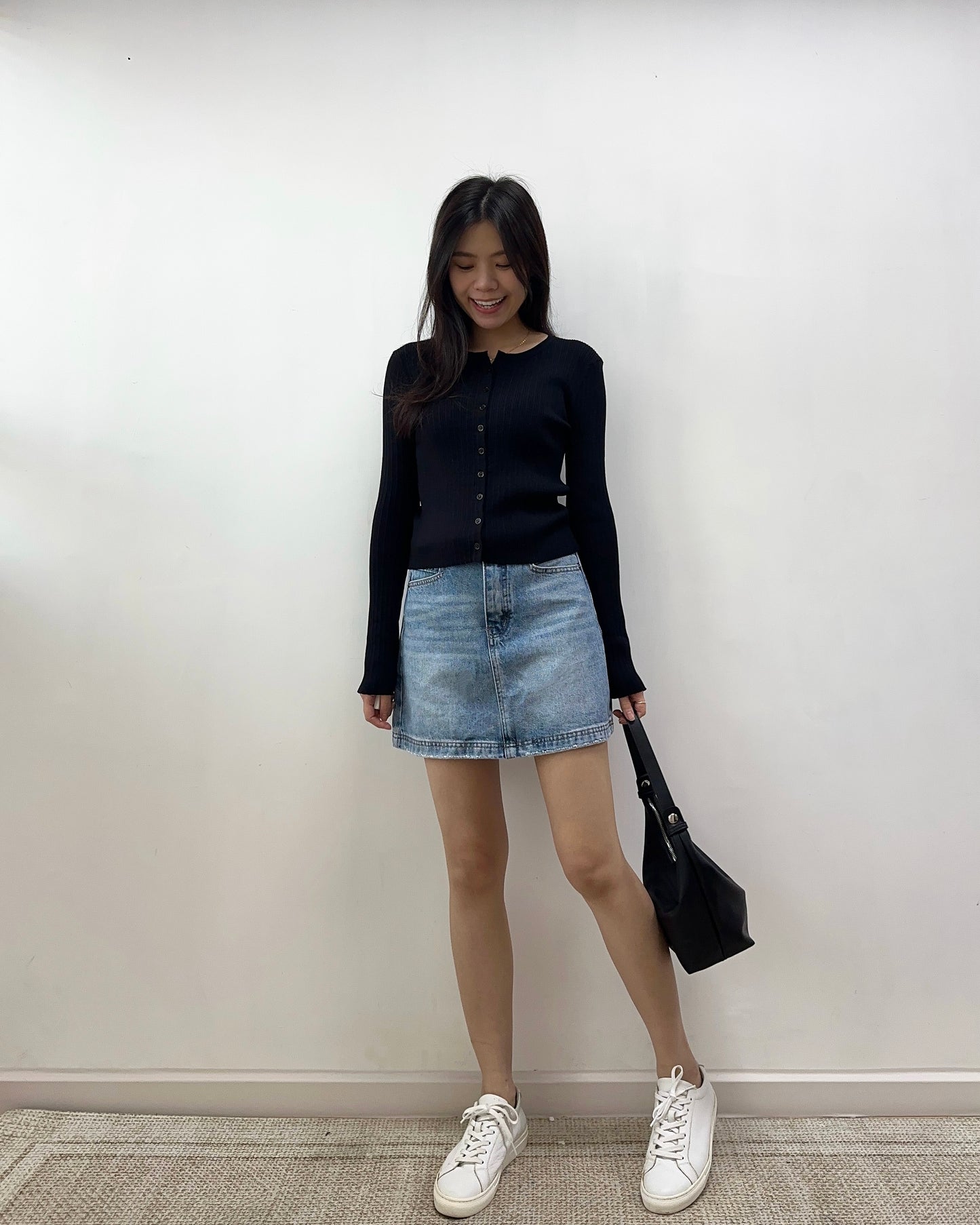 腰帶扣牛仔短裙