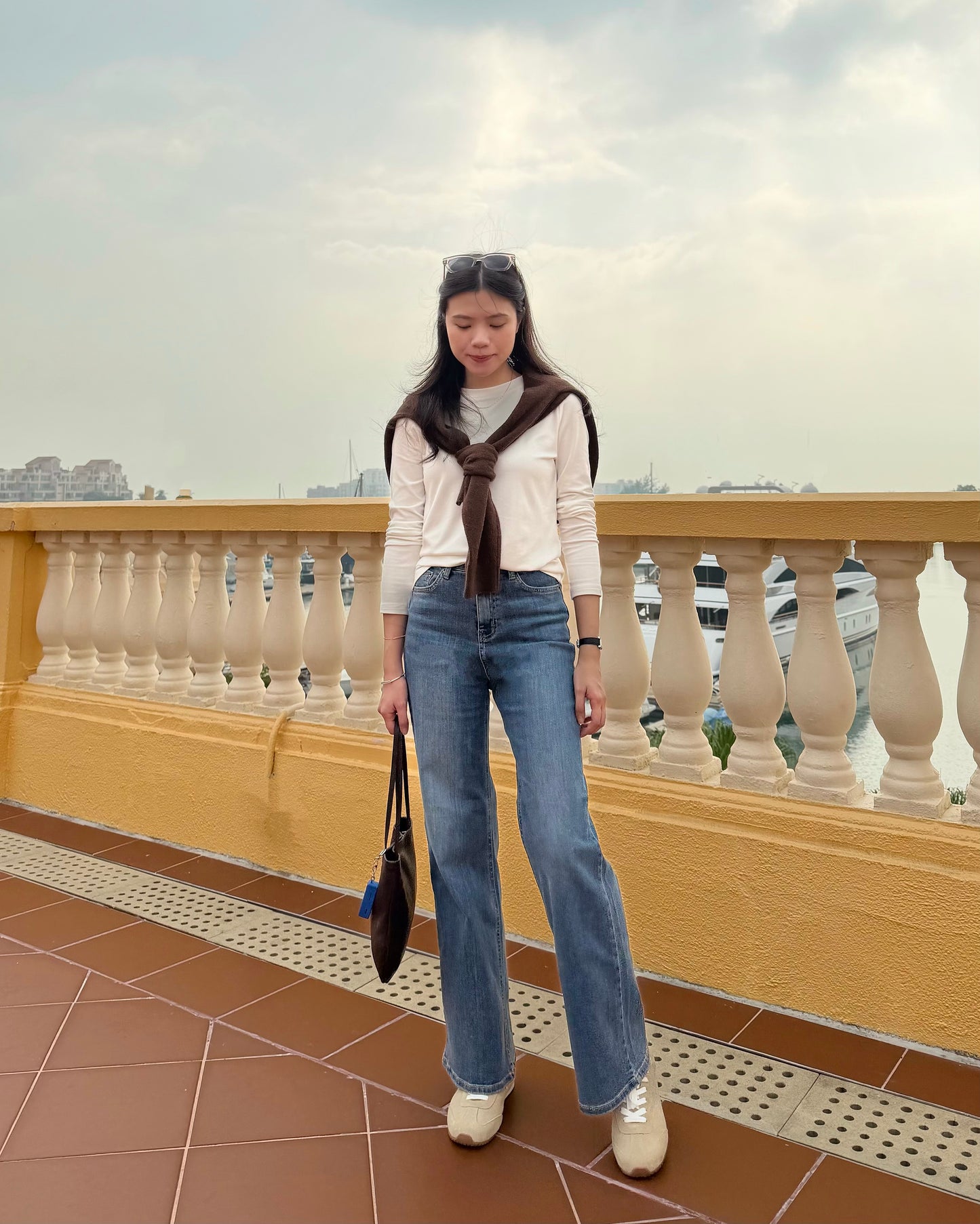 軟牛仔布微喇叭直筒