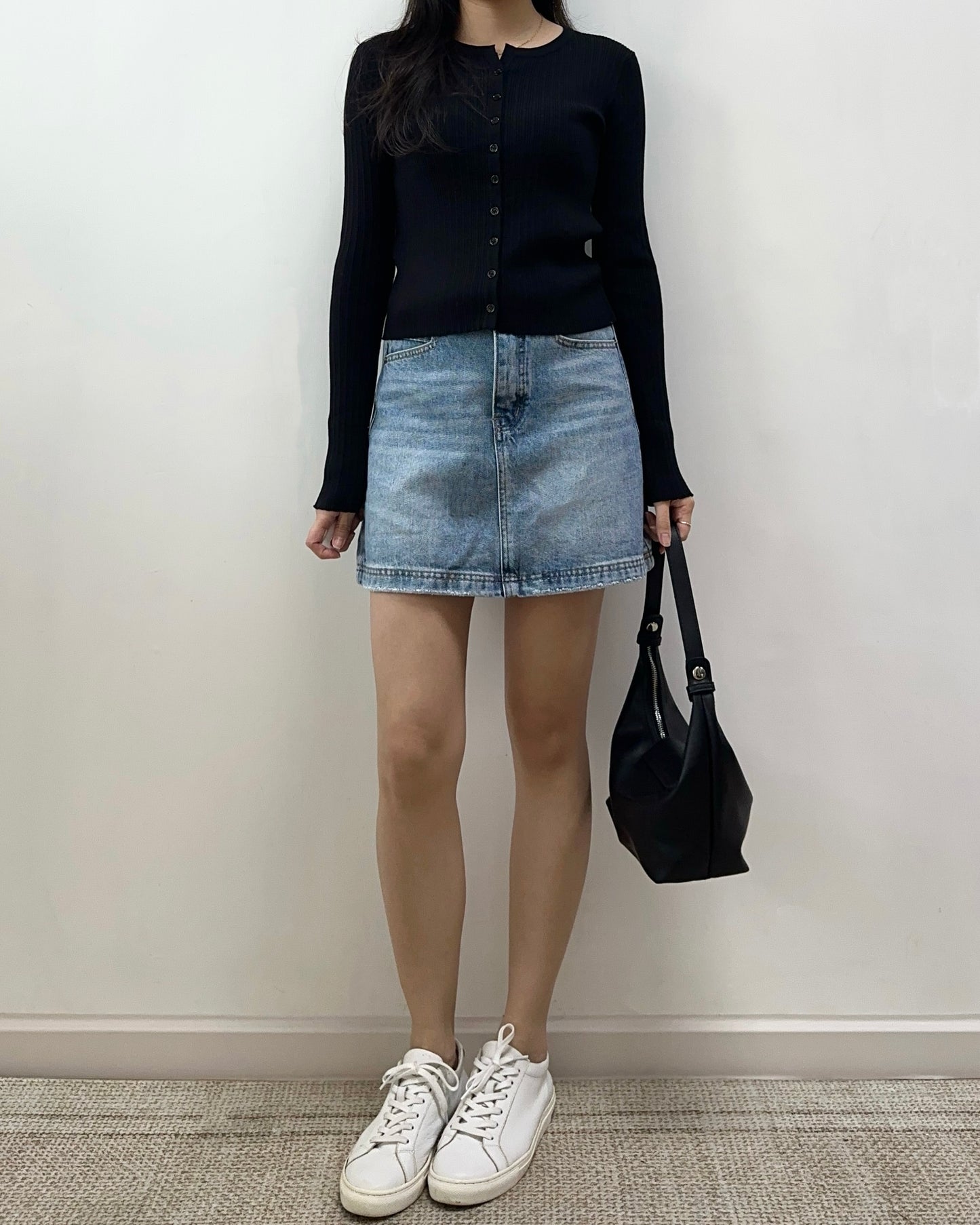 腰帶扣牛仔短裙