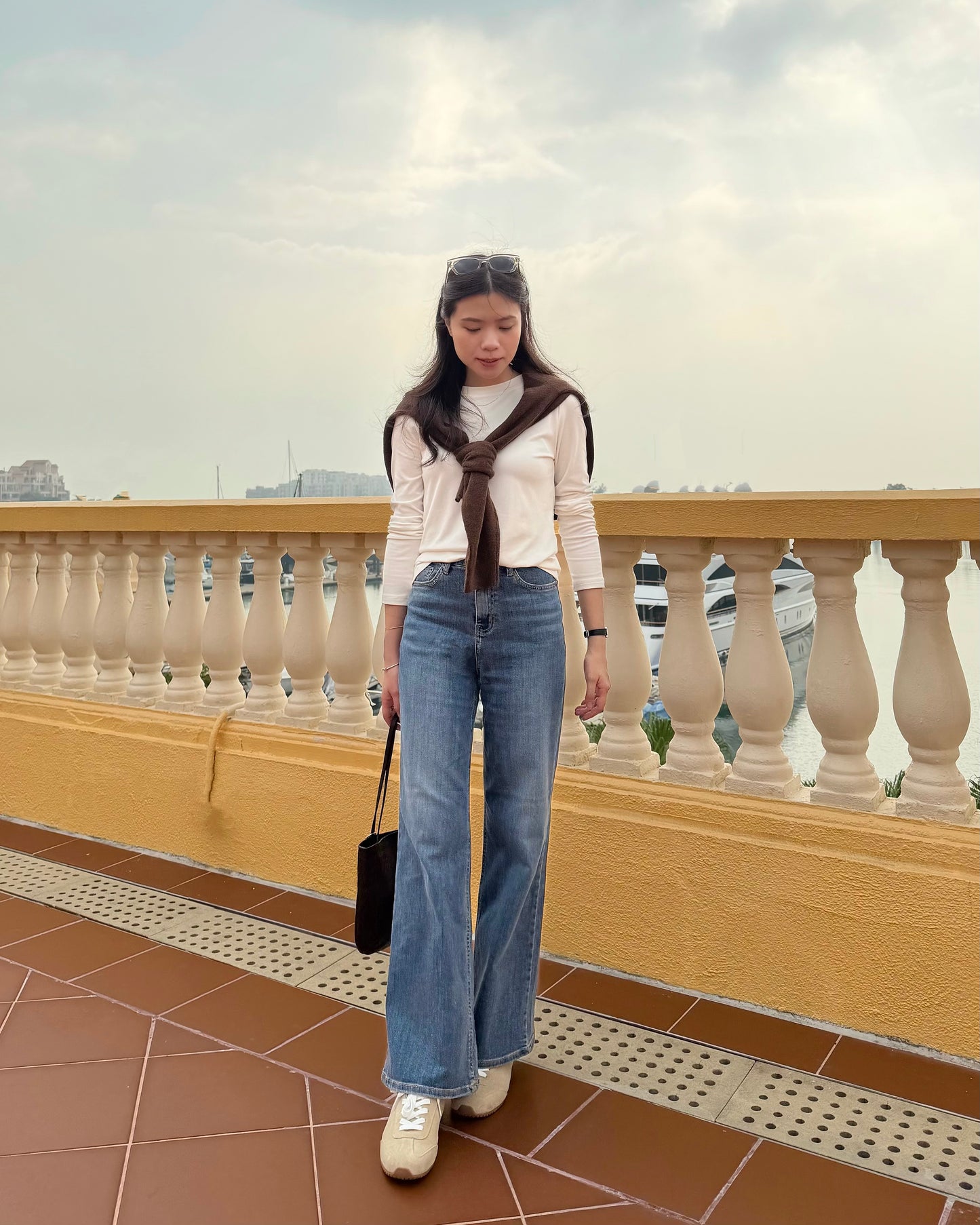 軟牛仔布微喇叭直筒