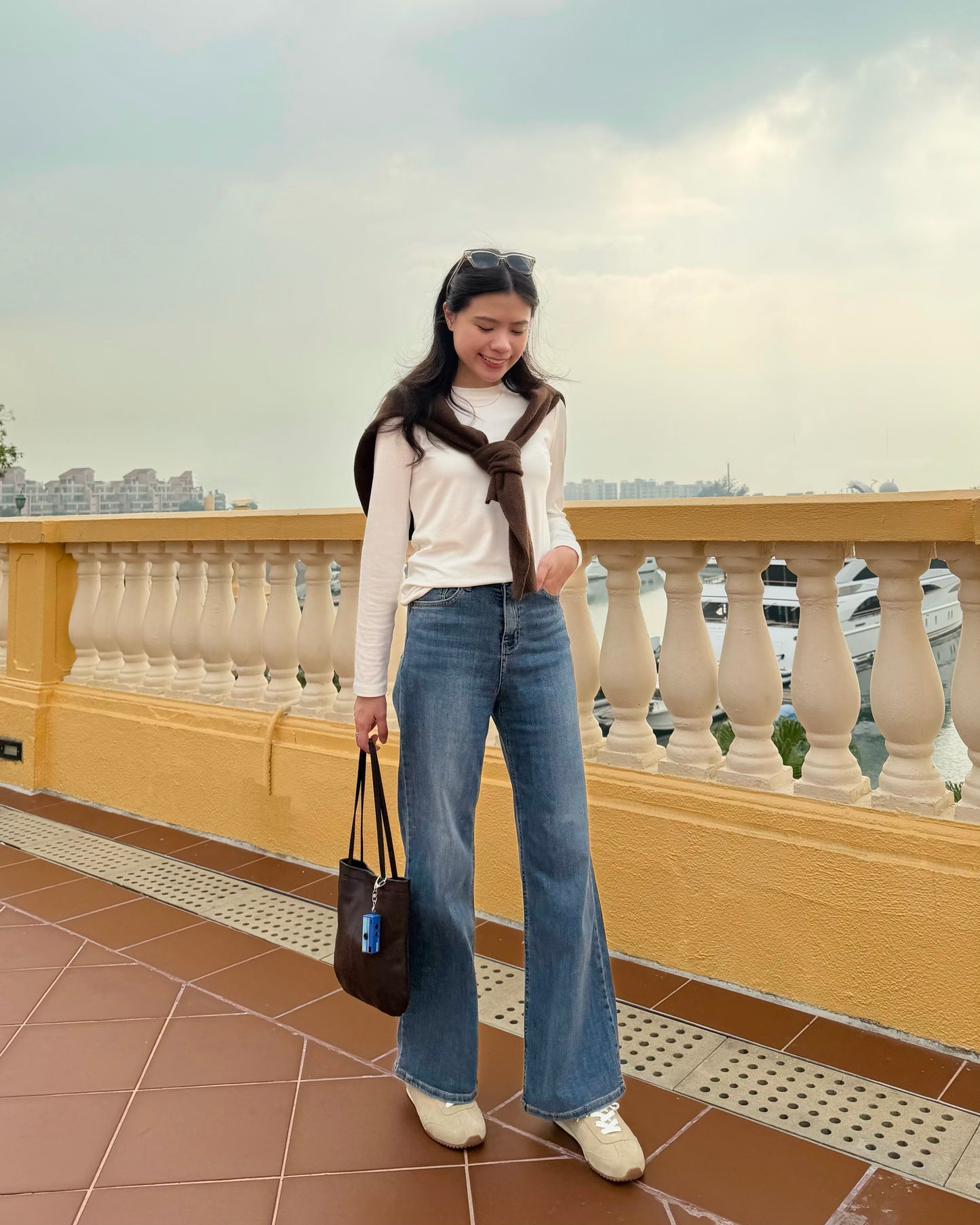 軟牛仔布微喇叭直筒