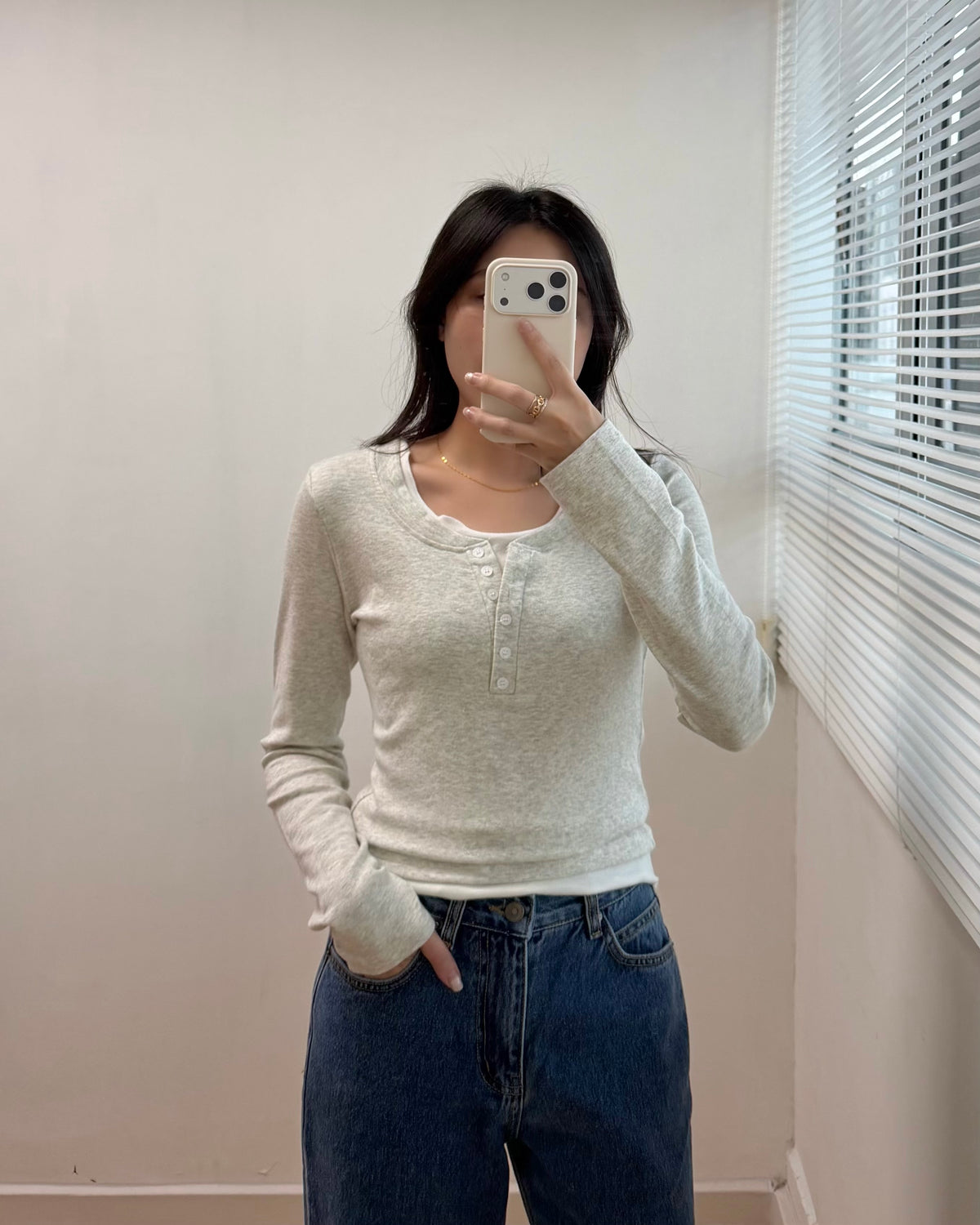 波浪邊假兩件Top
