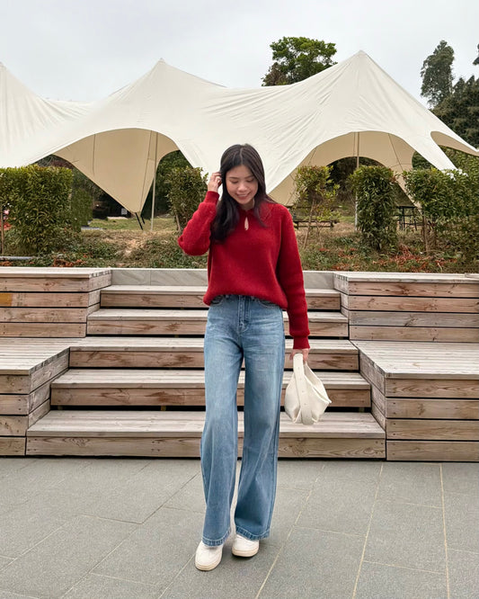 《現貨》筷子腳直筒寬牛褲