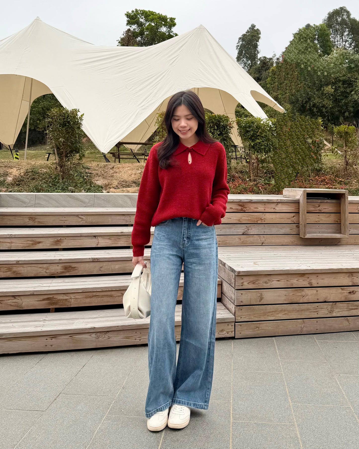 《現貨》筷子腳直筒寬牛褲