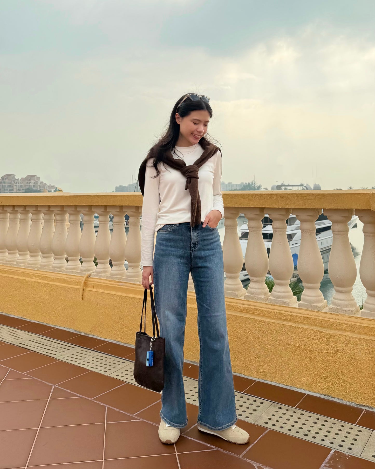 軟牛仔布微喇叭直筒