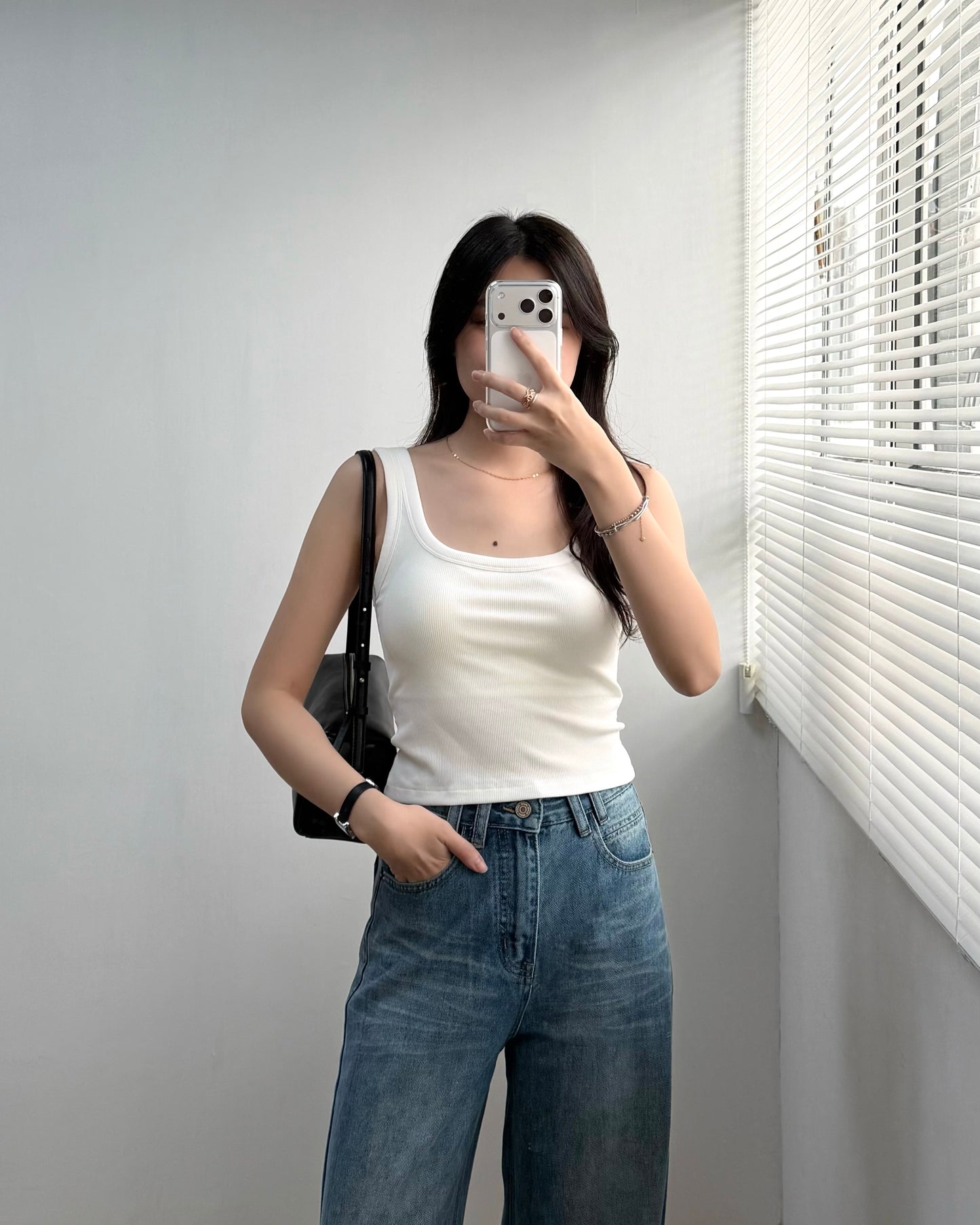 粗肩帶Basic Bra Top