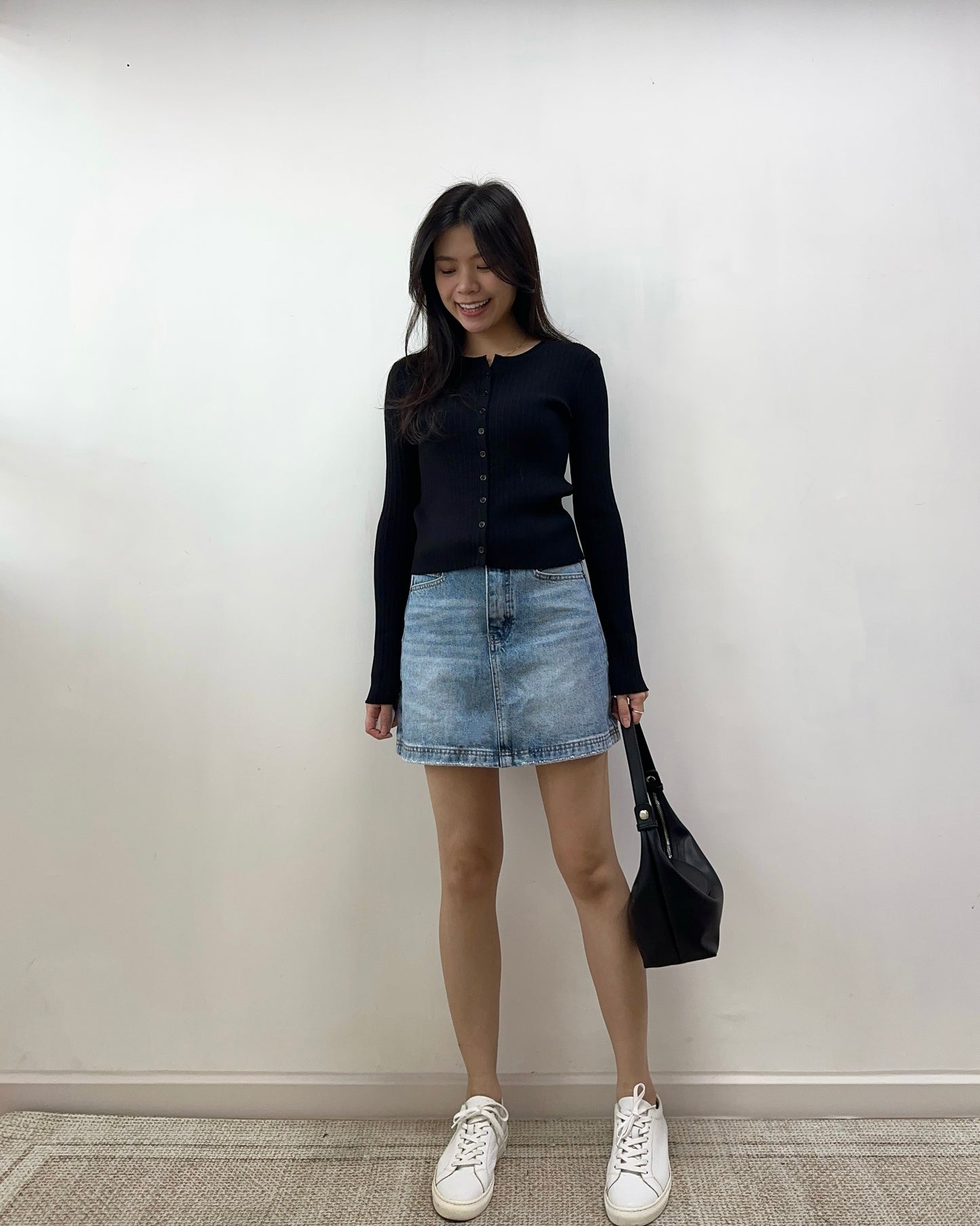 腰帶扣牛仔短裙