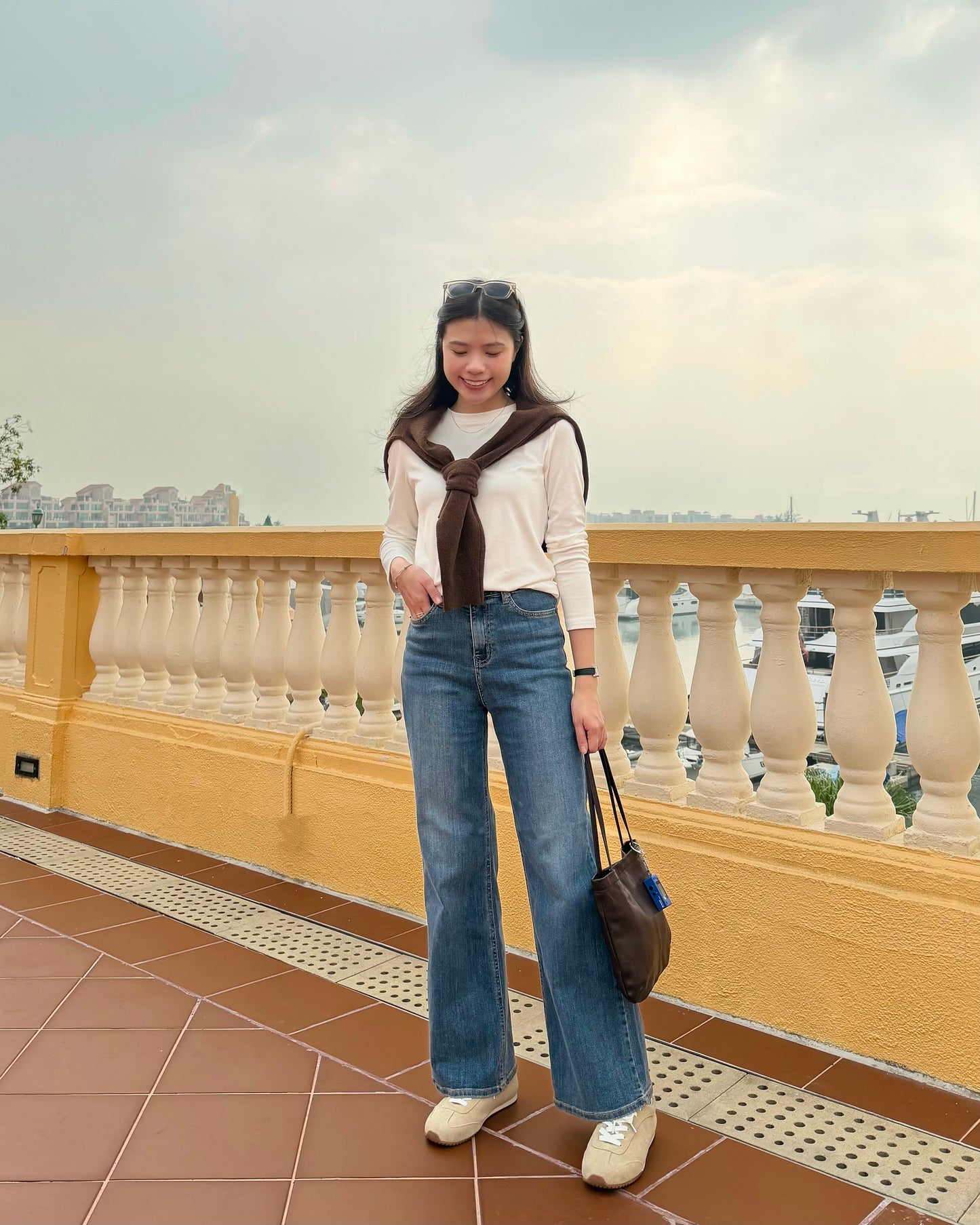 軟牛仔布微喇叭直筒