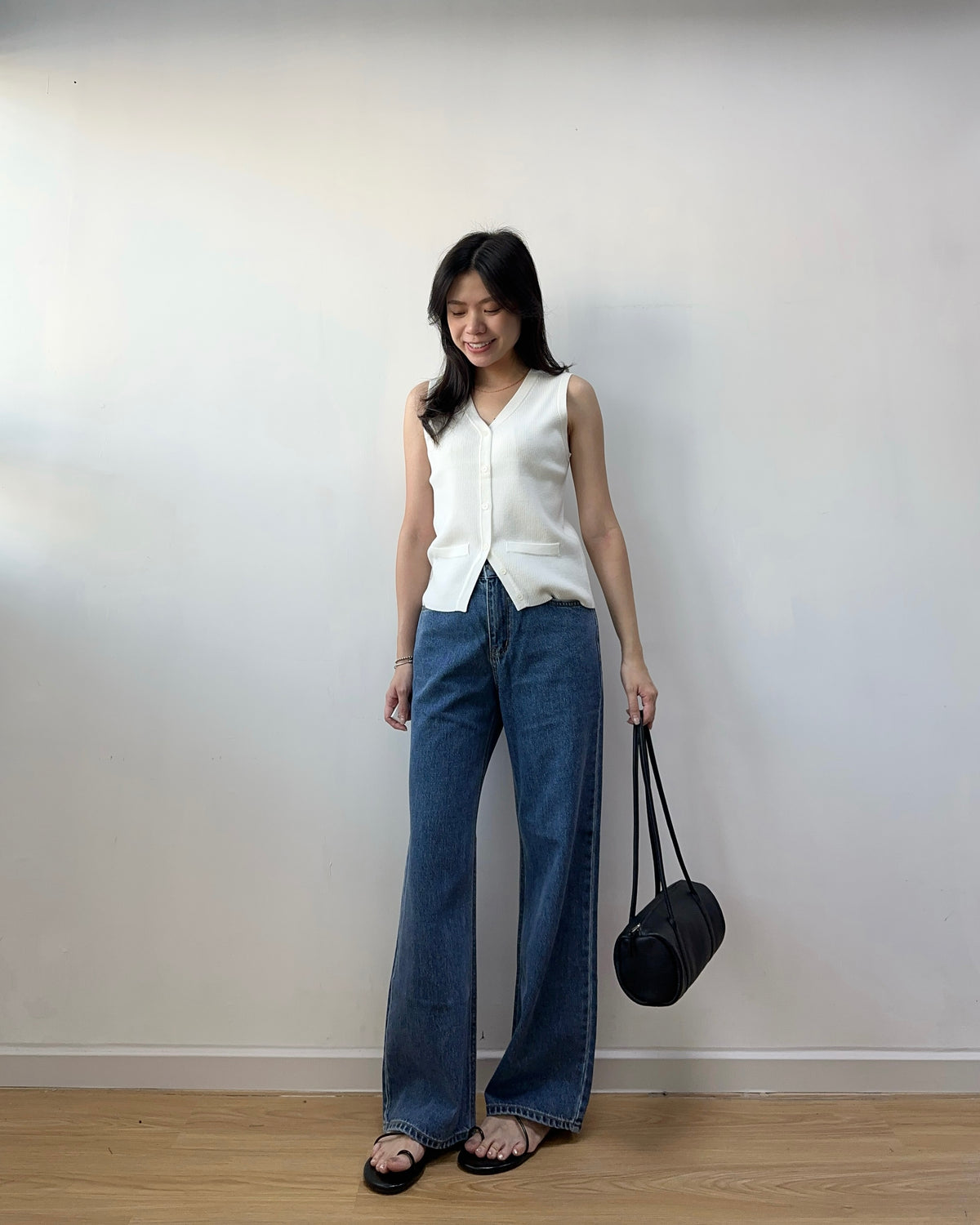 深彩藍直筒長牛