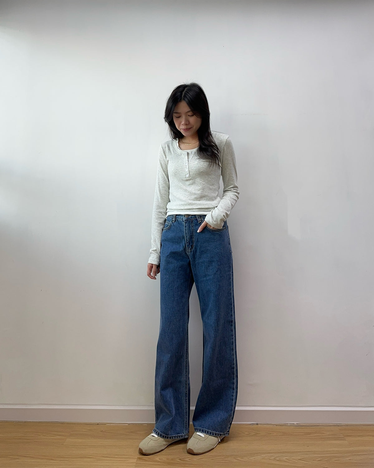 波浪邊假兩件Top