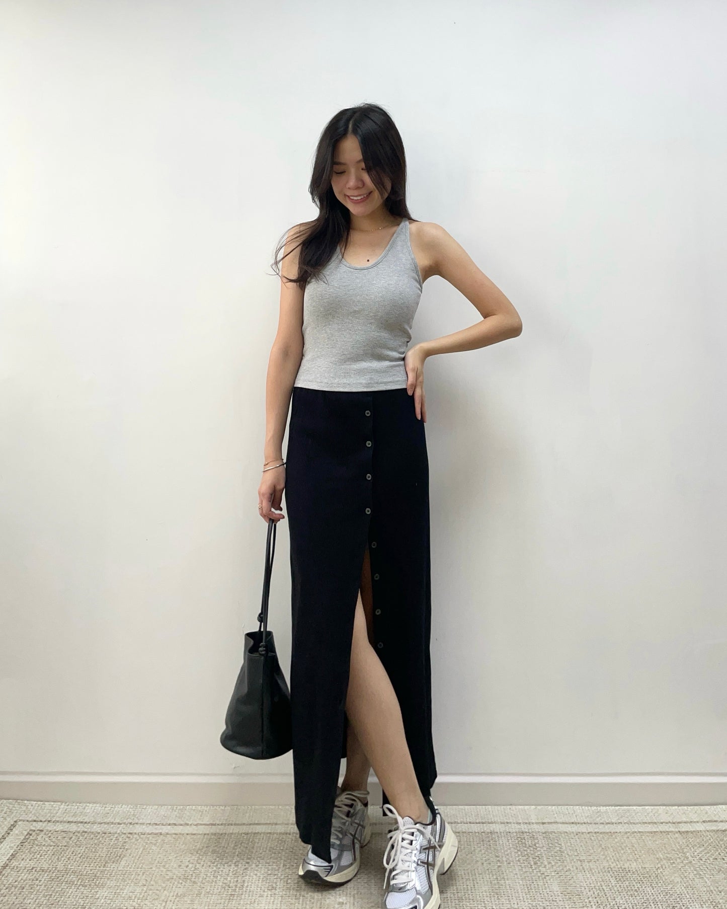 預訂｜鈕扣開叉長裙