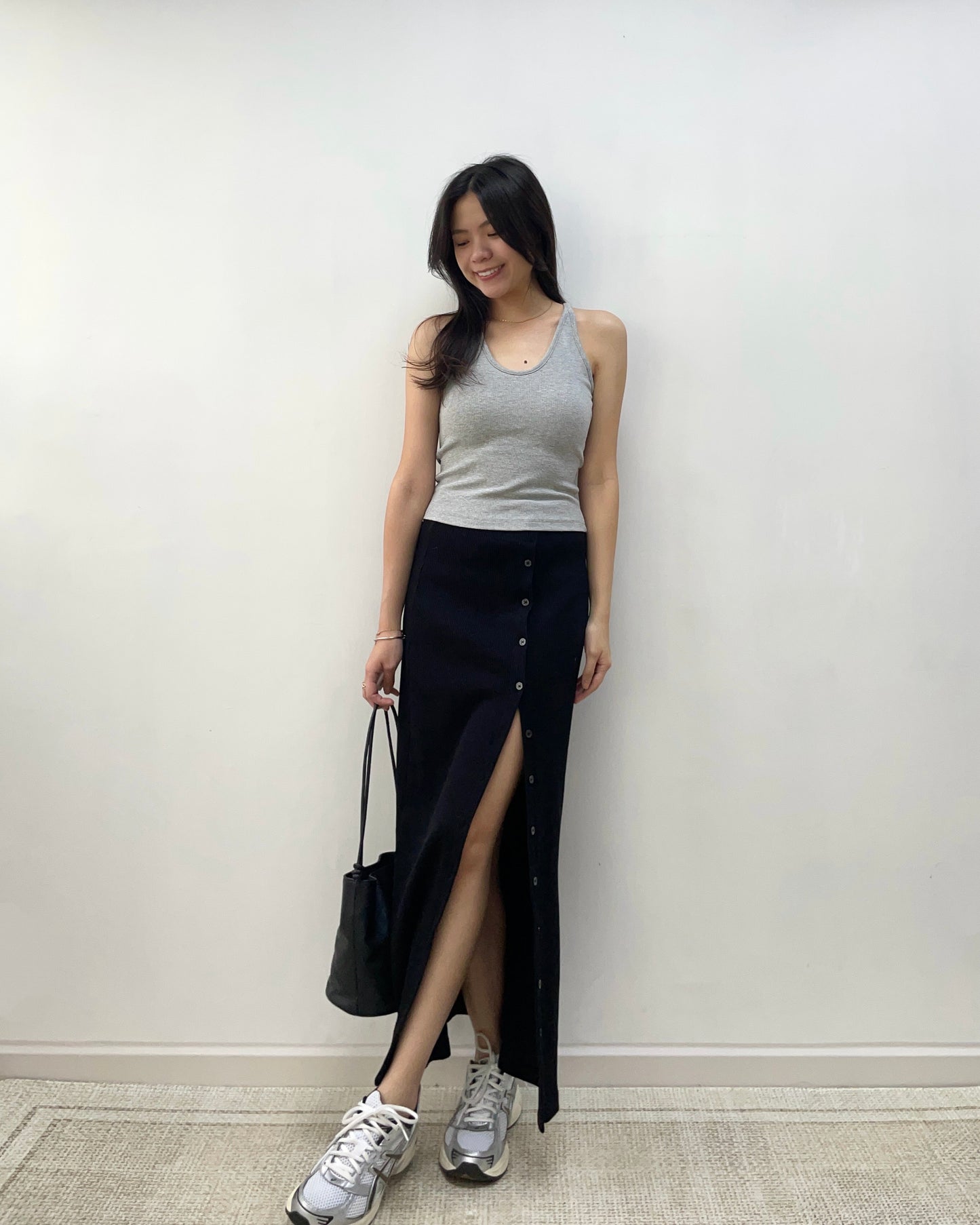 預訂｜鈕扣開叉長裙