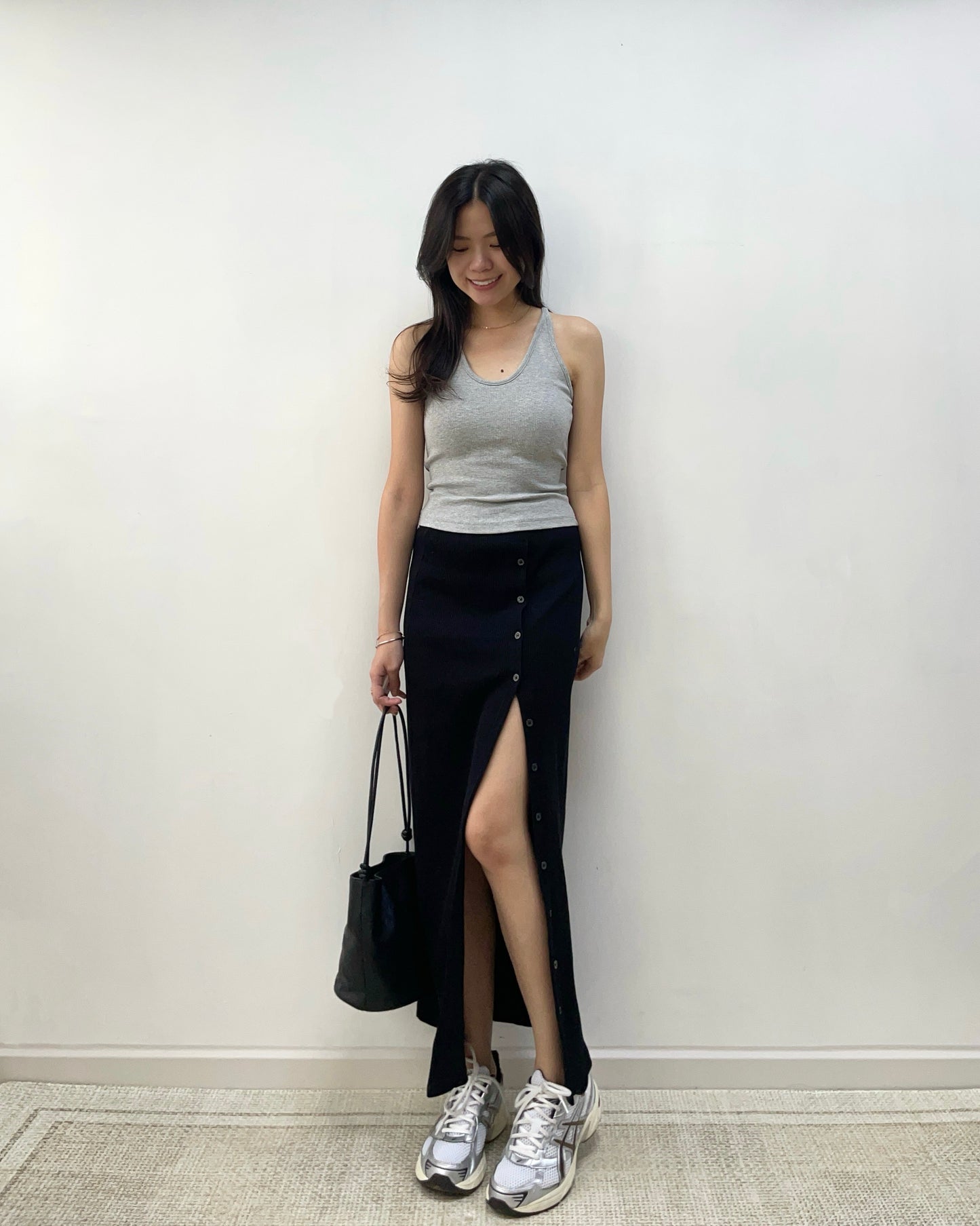 預訂｜鈕扣開叉長裙