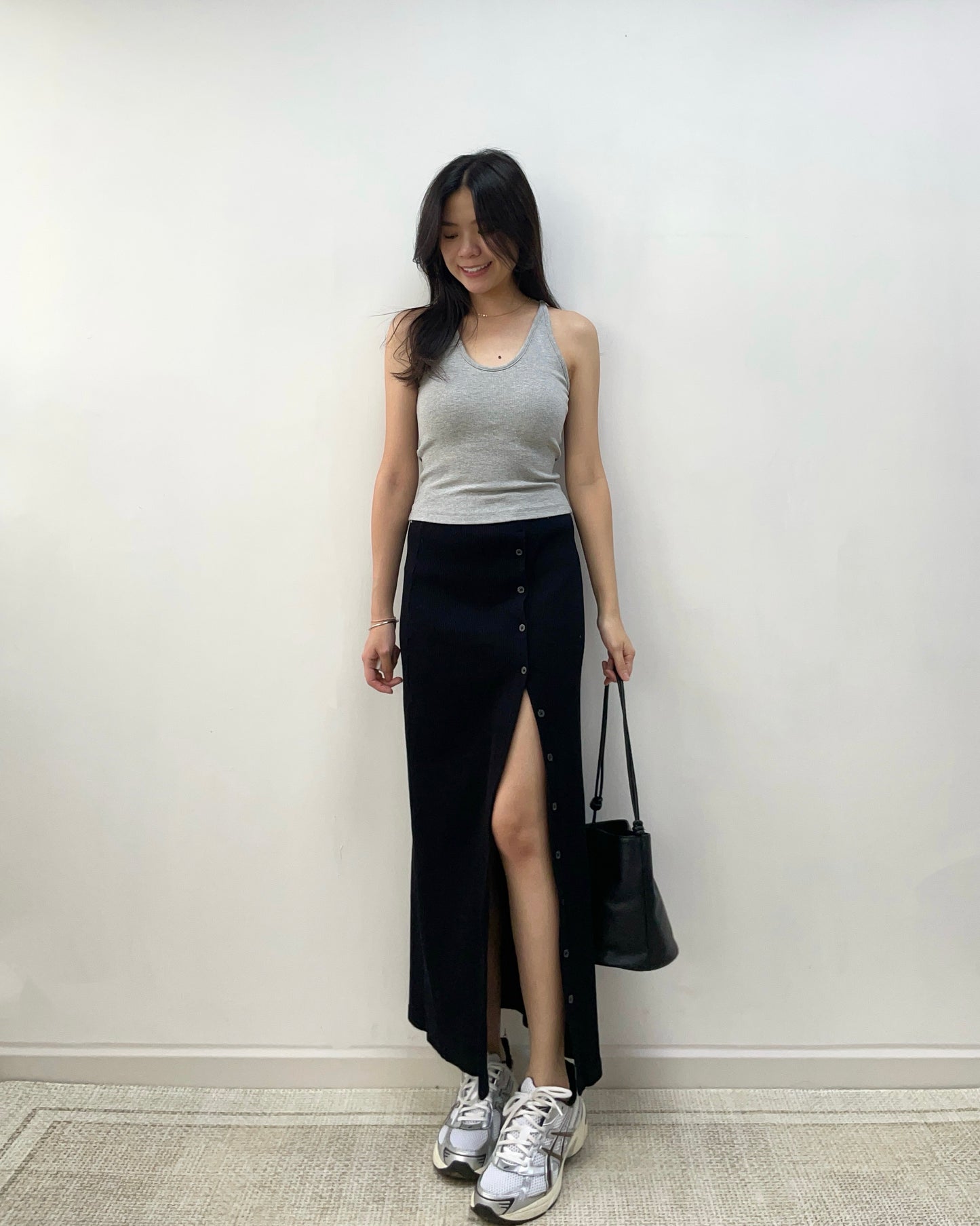 預訂｜鈕扣開叉長裙