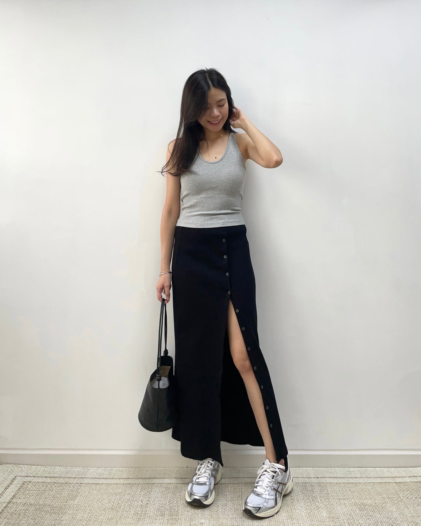 預訂｜鈕扣開叉長裙