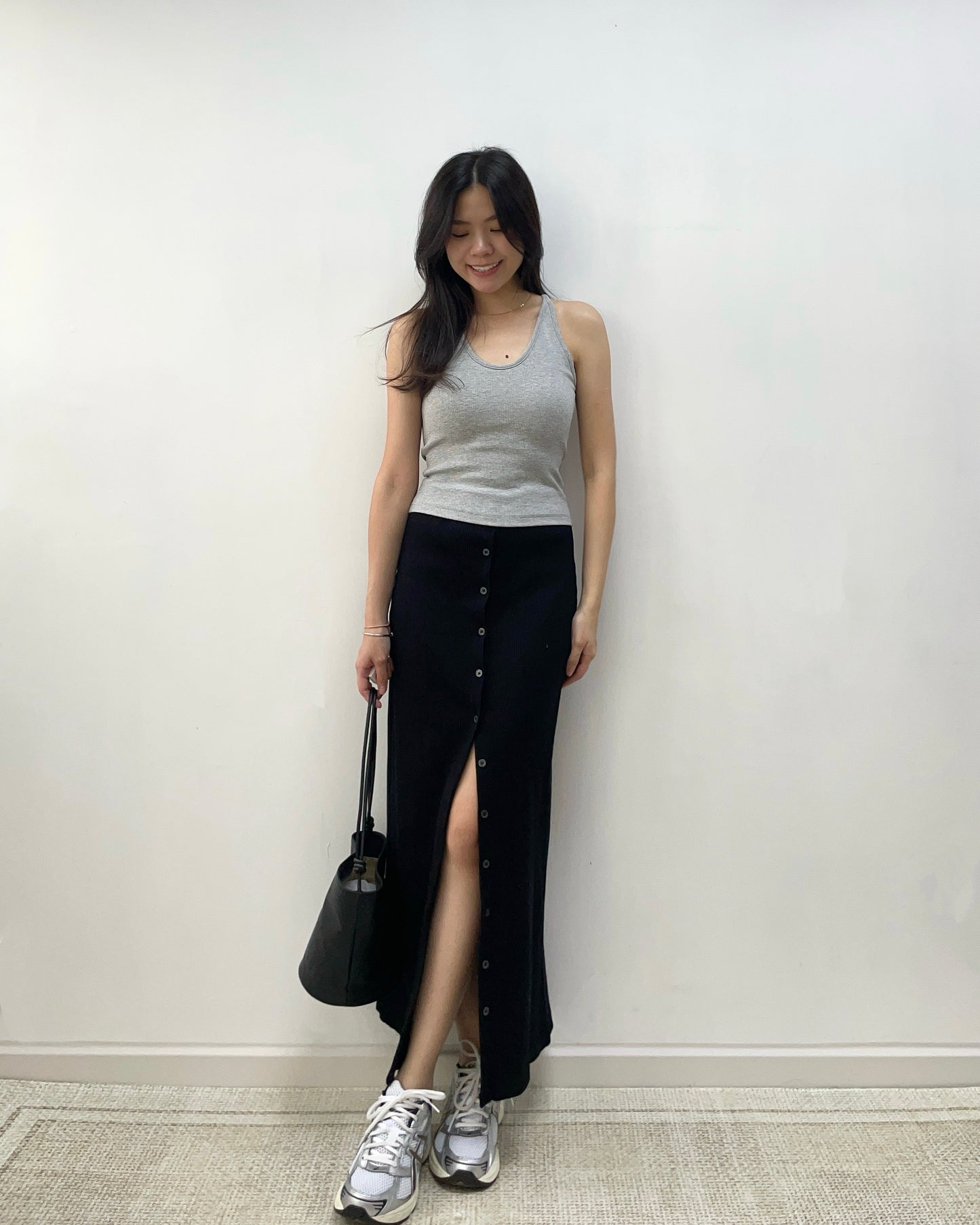 預訂｜鈕扣開叉長裙