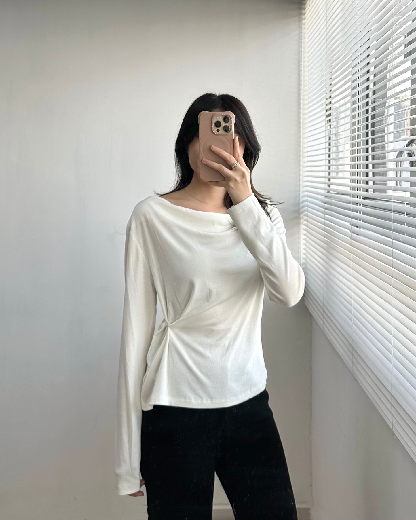 修身側扣Top