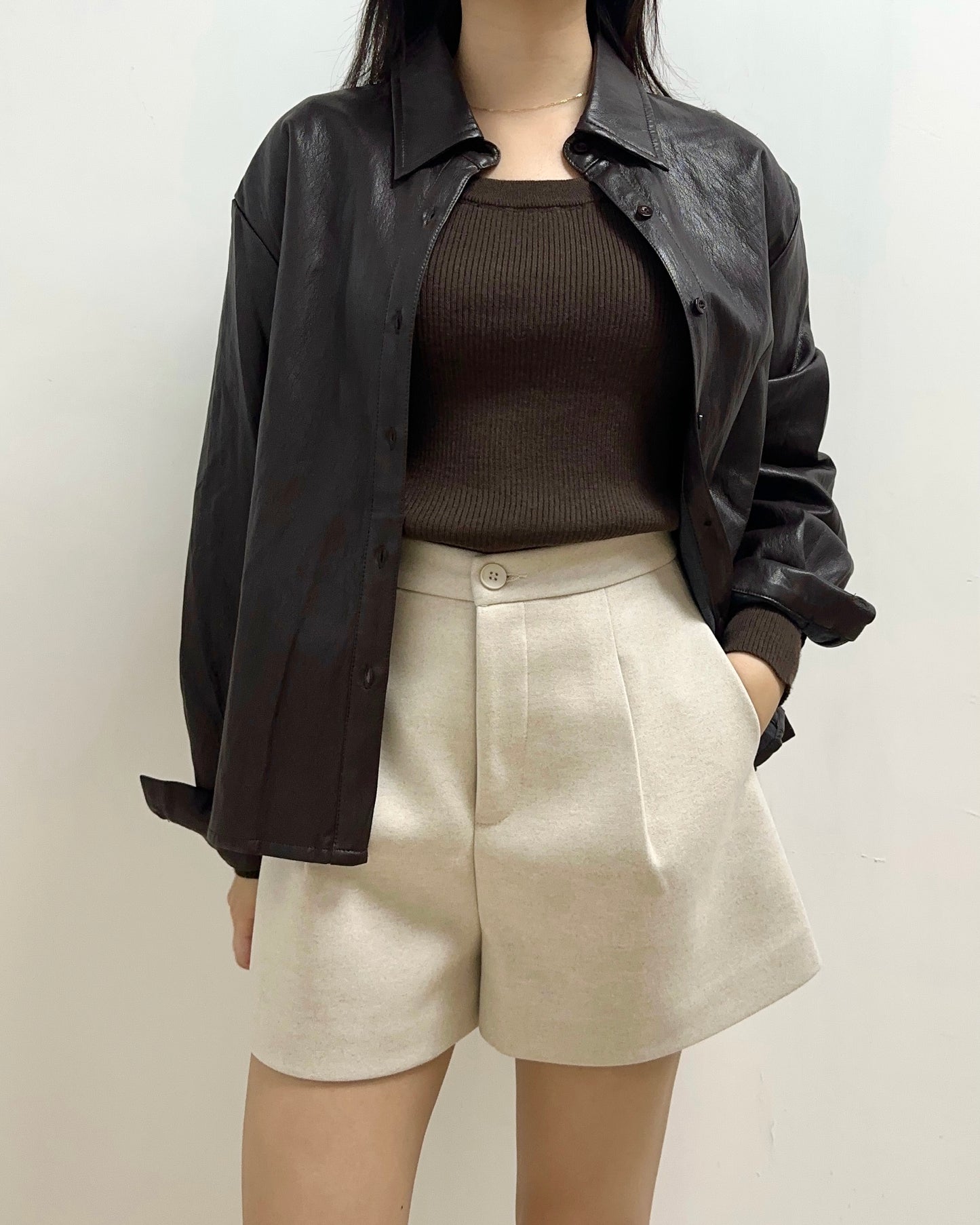 【預訂】仿皮恤衫