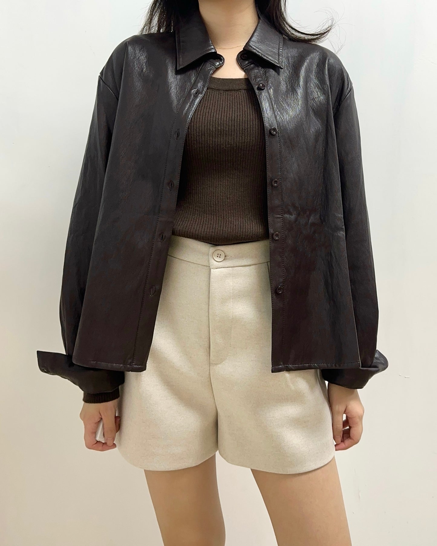 【預訂】仿皮恤衫