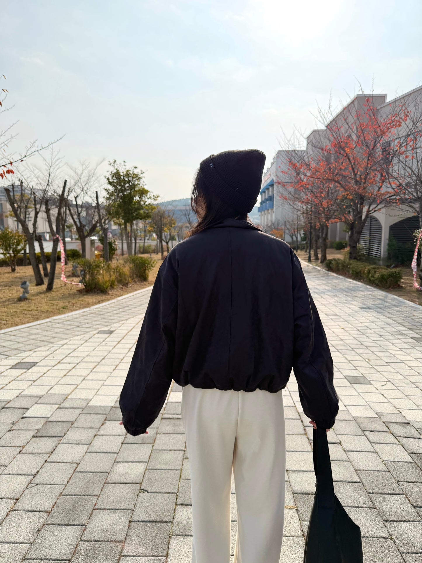 霧面雙拉鍊短外套