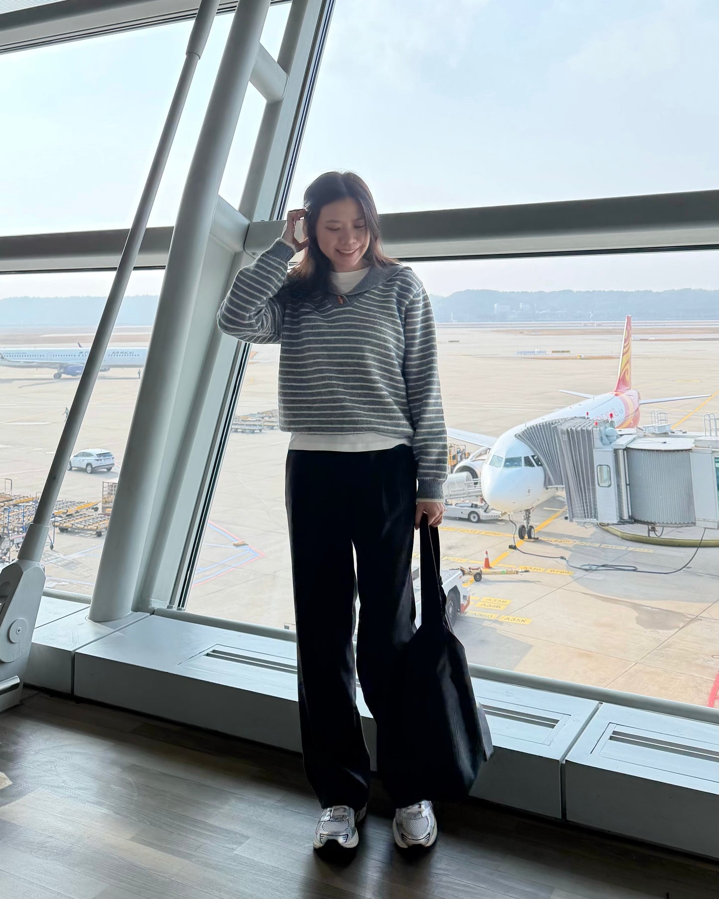 薄絨直筒西裝褲