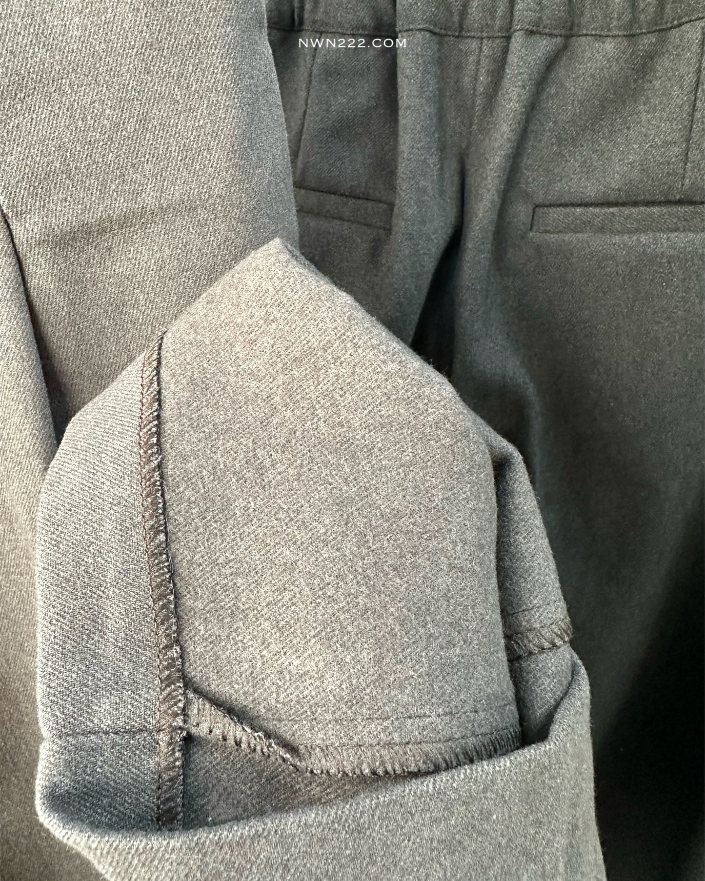 薄絨直筒西裝褲