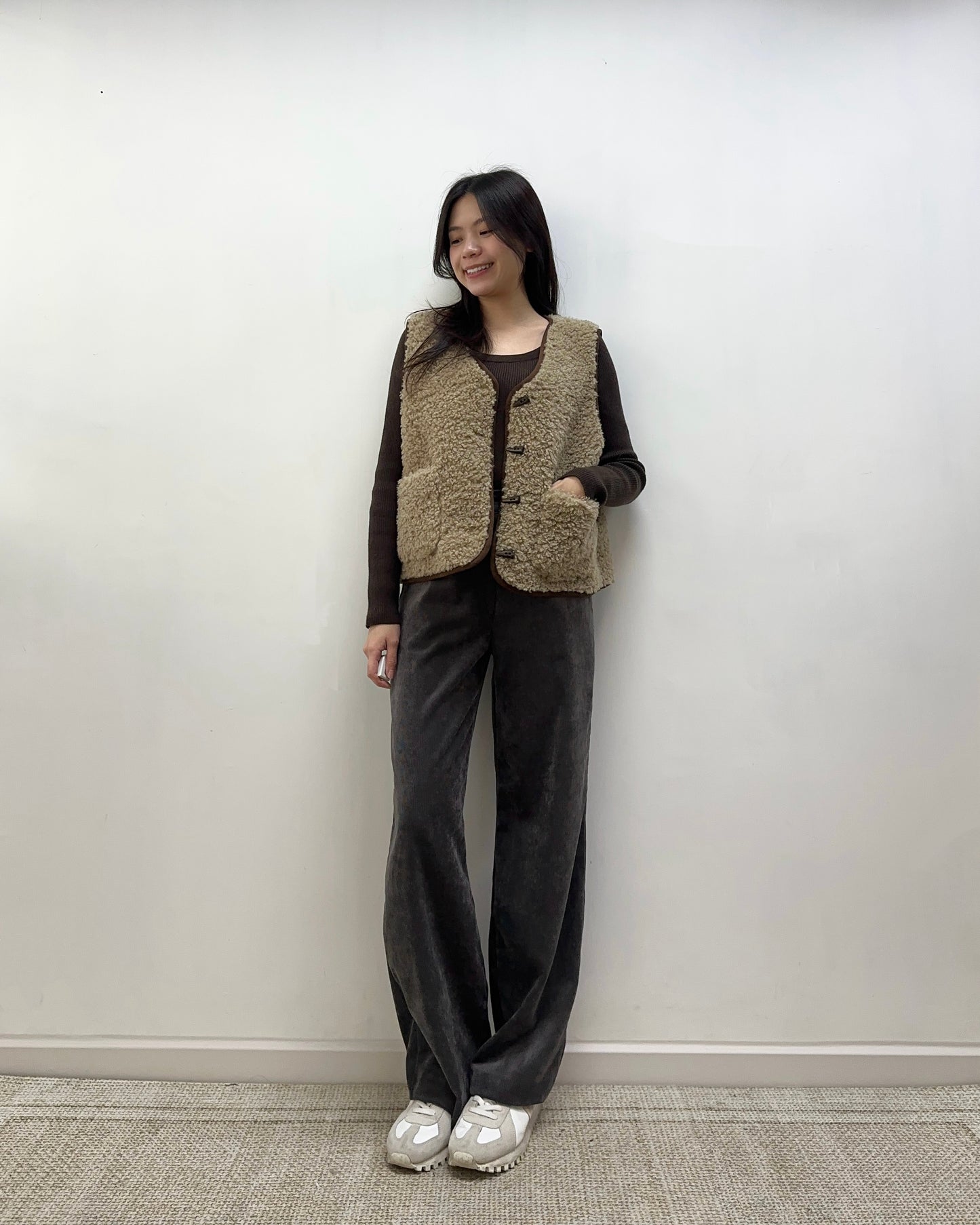 《現貨》燈芯絨面直筒褲