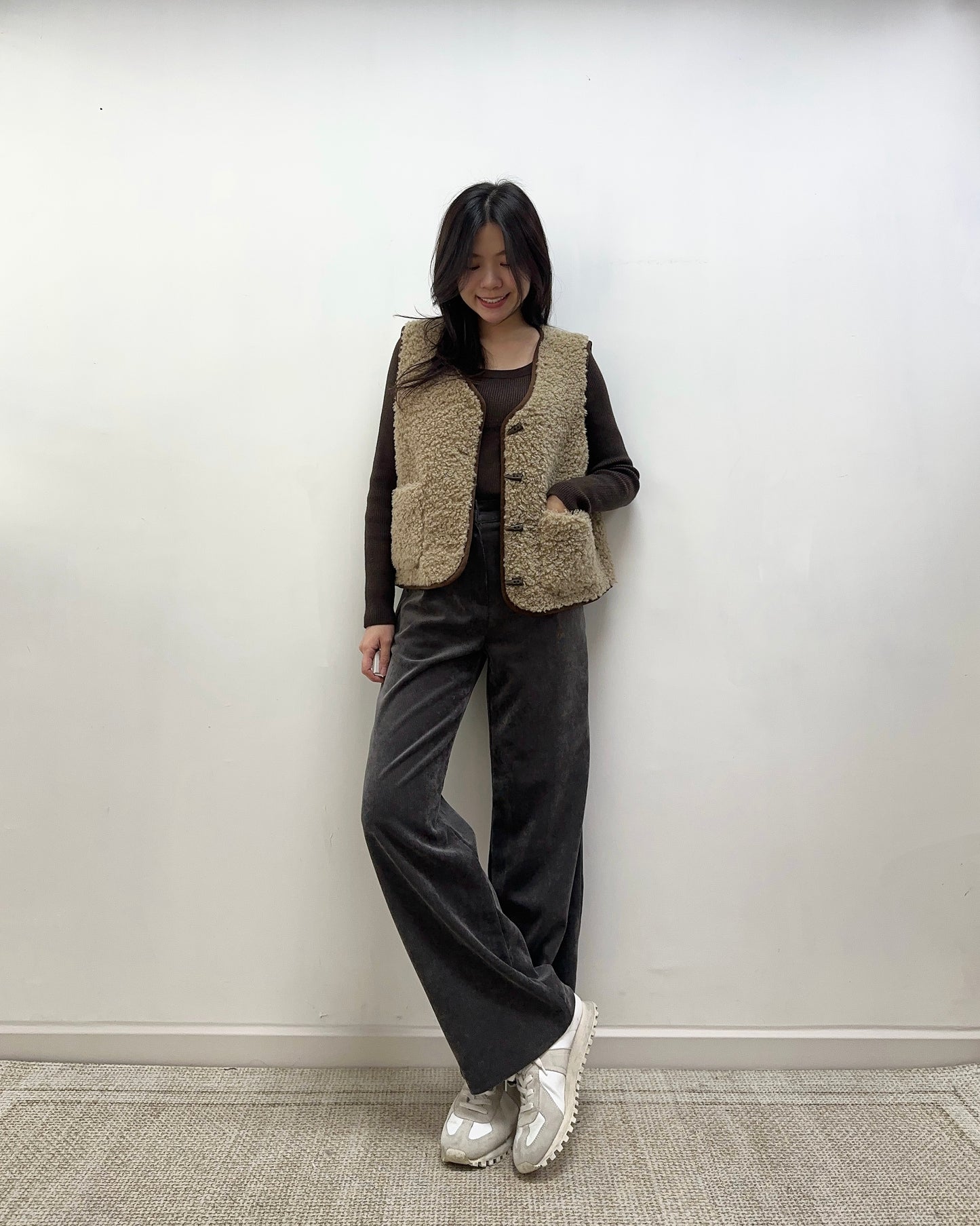 《現貨》燈芯絨面直筒褲