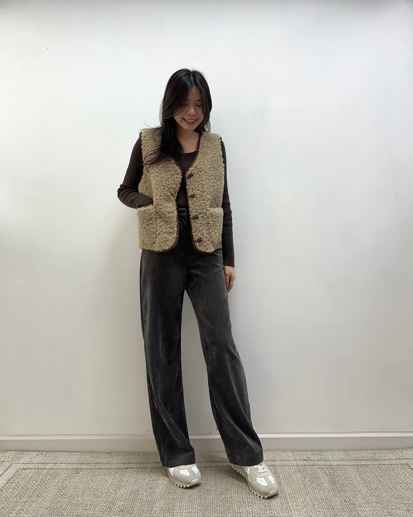 《現貨》燈芯絨面直筒褲