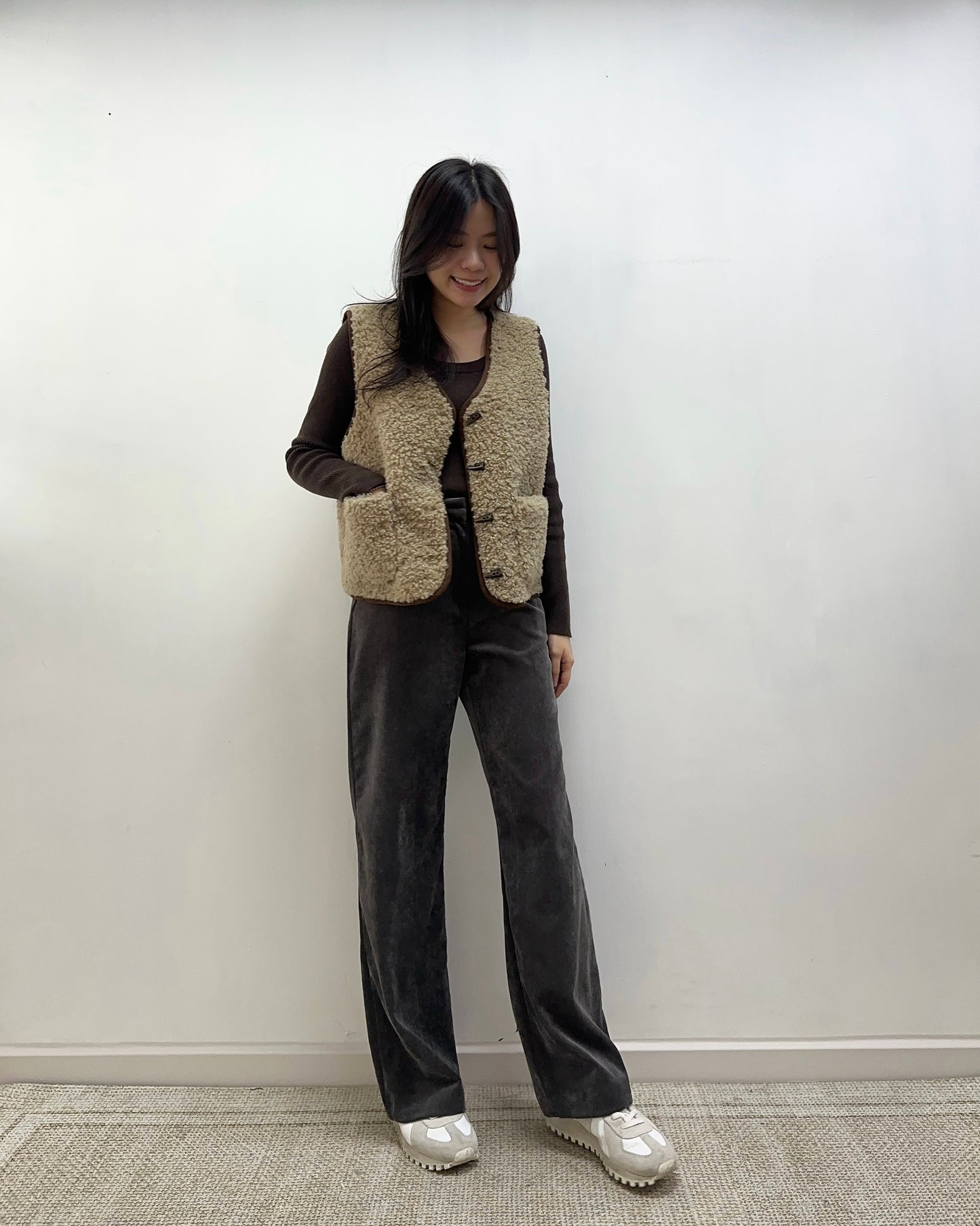 《現貨》燈芯絨面直筒褲