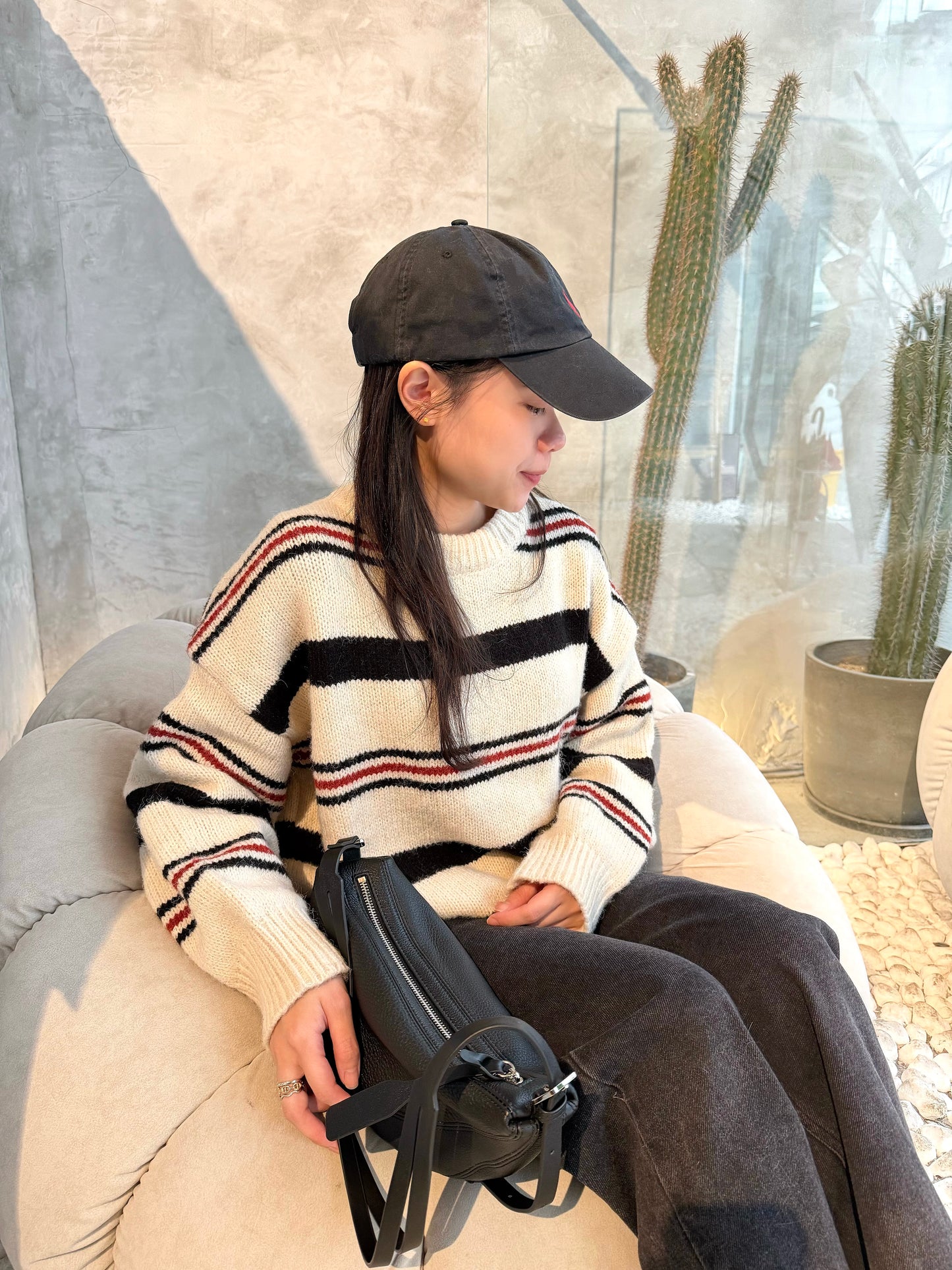 《現貨》 Oversize 橫間冷衫